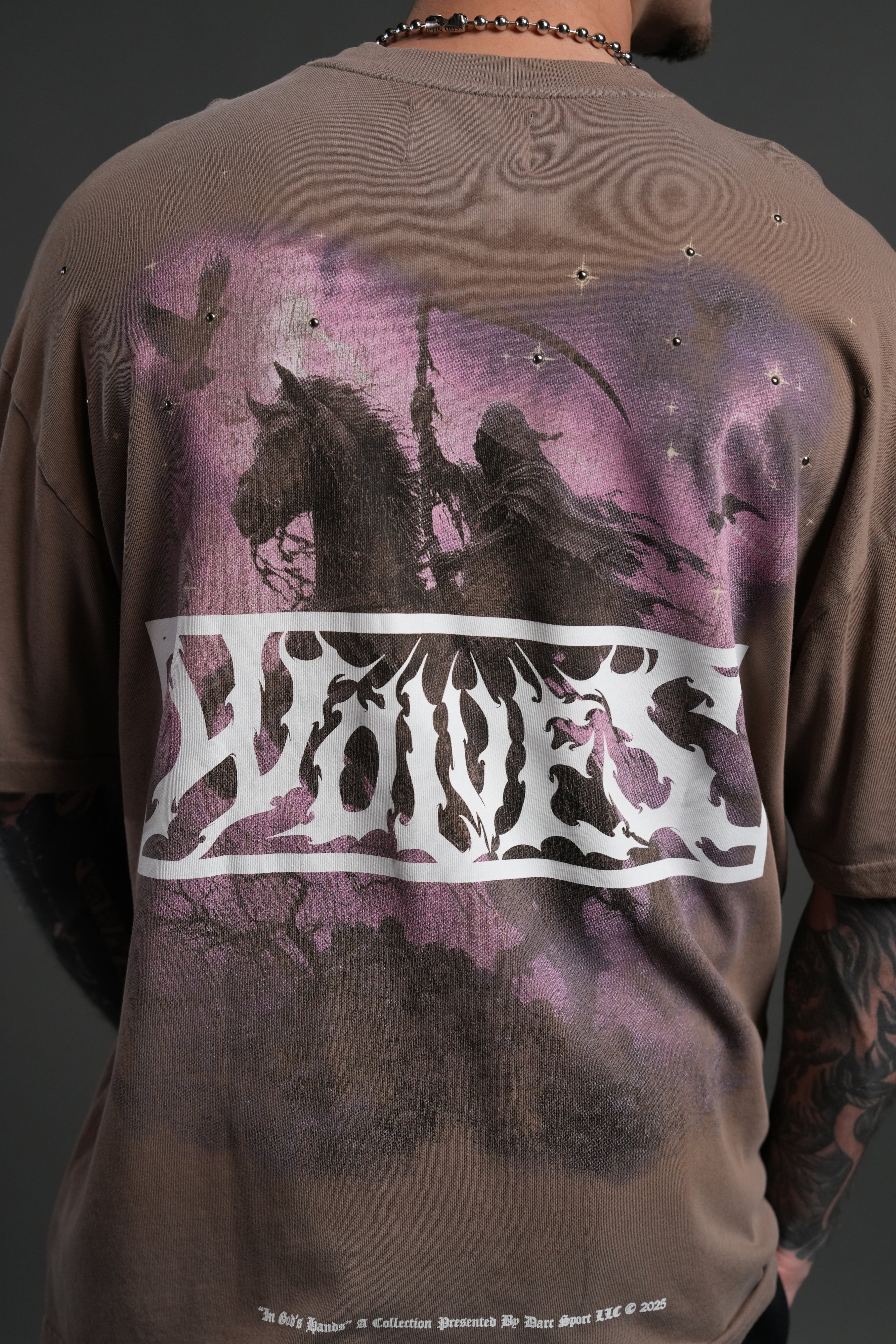 Midnight Horseman "Premium" Oversized Tee in Mojave Brown Drift Wash