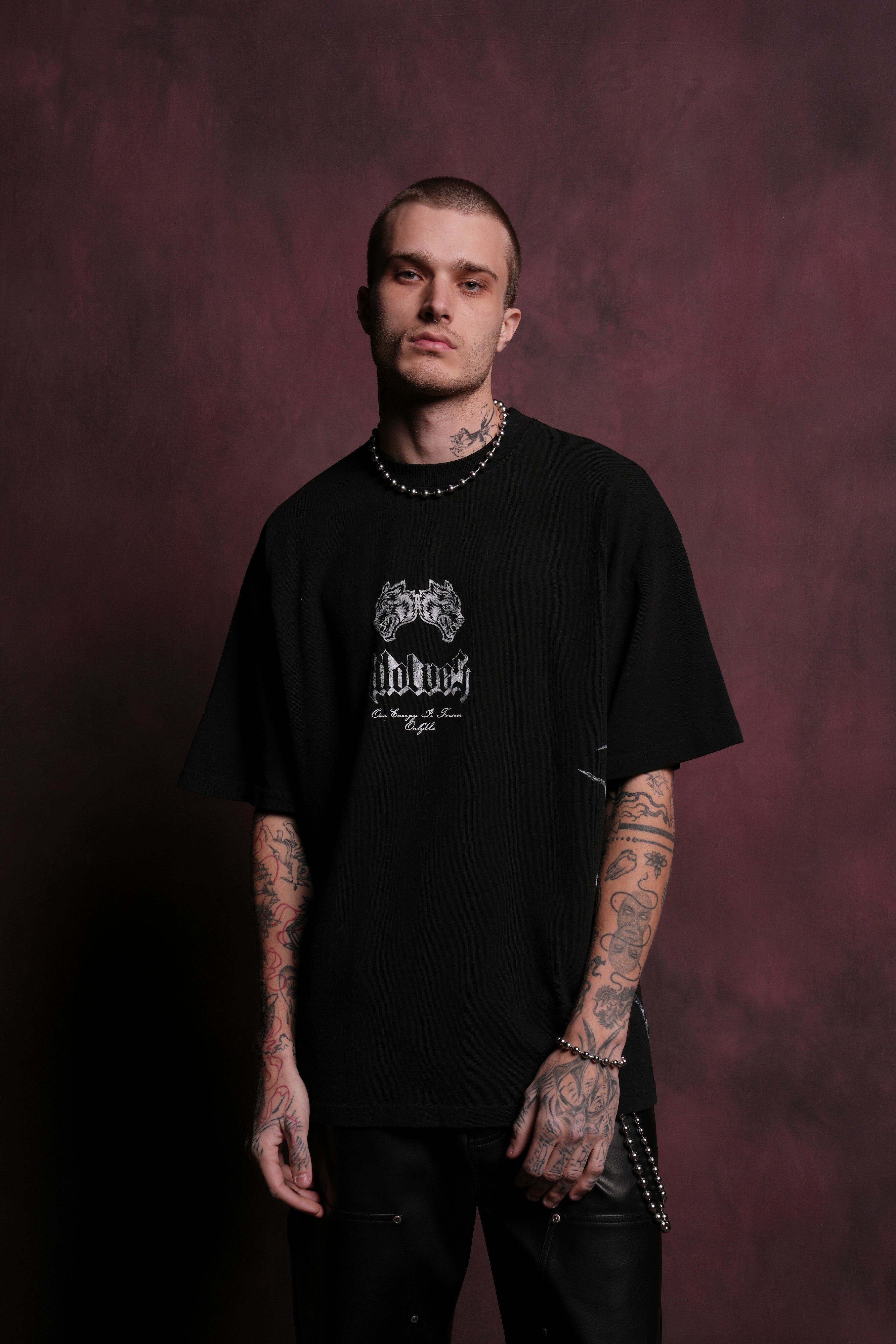 Venom "Side By Side" Series Oversized Tee in Black