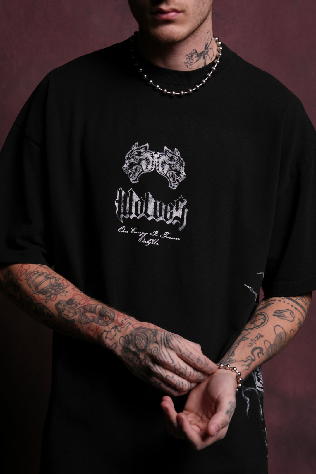 Venom "Side By Side" Series Oversized Tee in Black