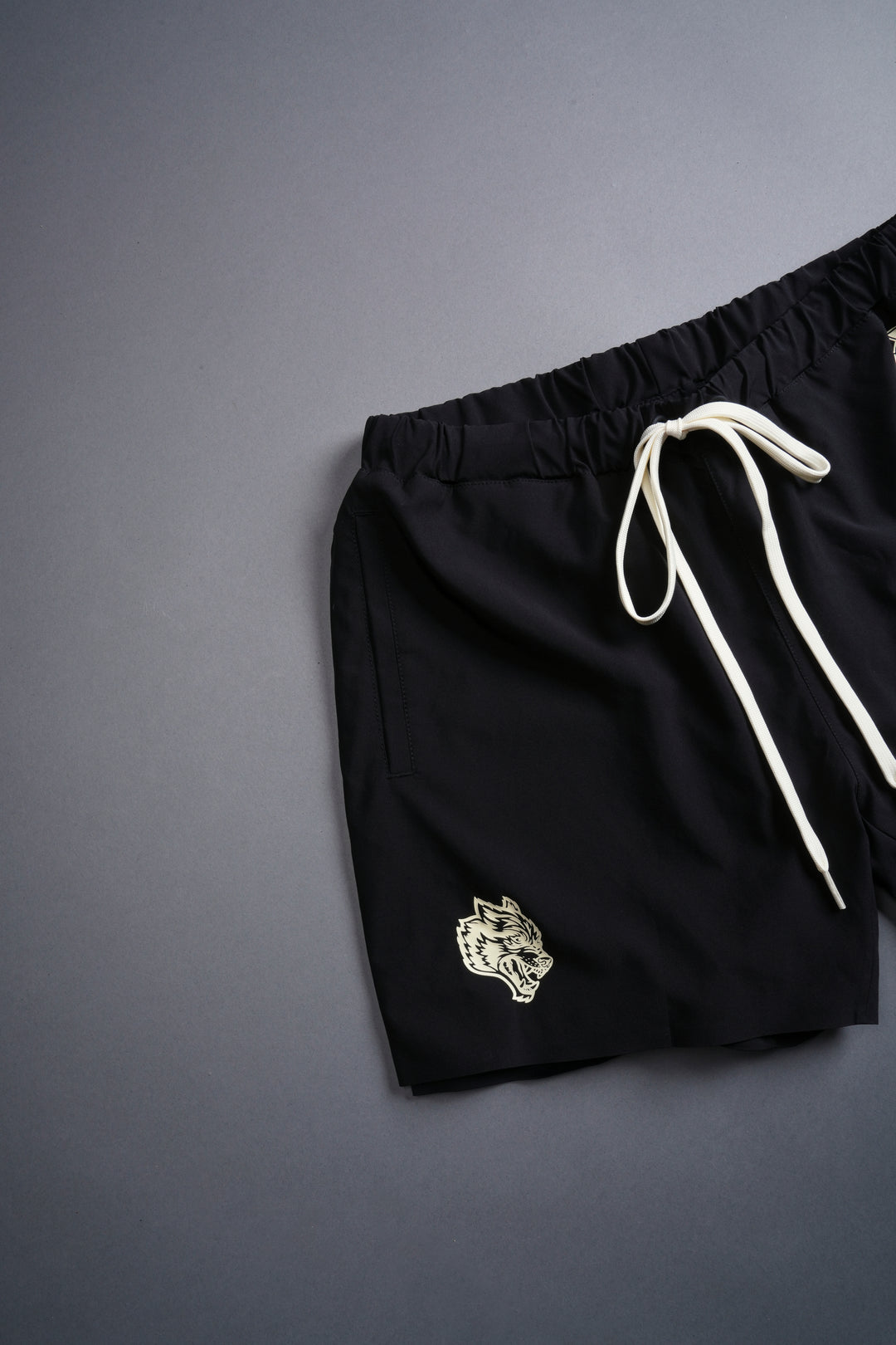 Darc Letter Compression Shorts in Black