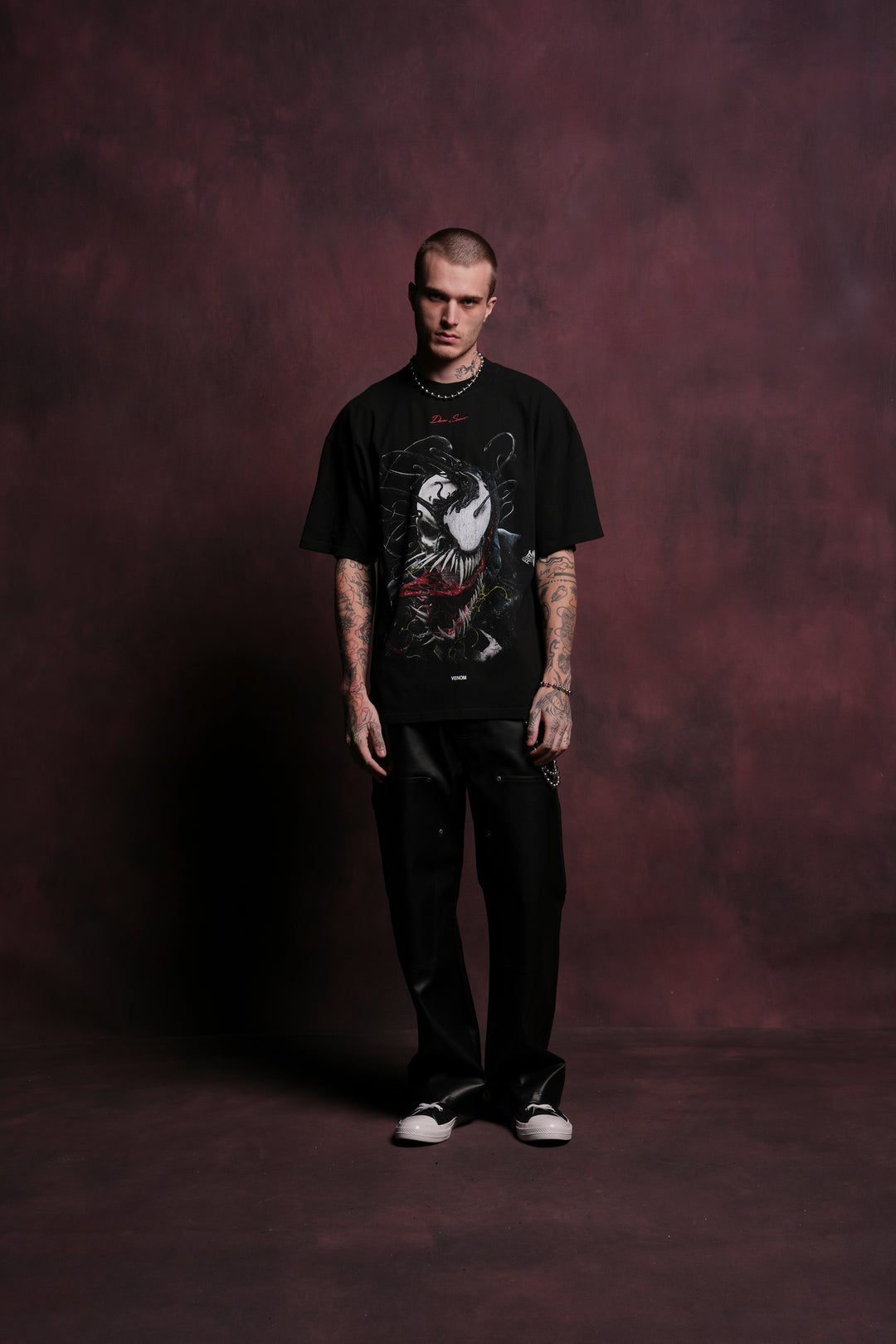 Symbiosis "Premium" Oversized Tee in Black