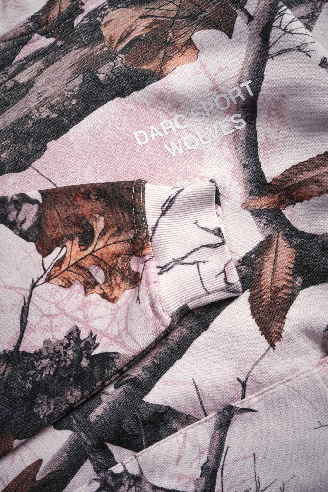 Darc Sport Wolves "Pierce" Hoodie in Brown/Light Mauve Woodland Camo