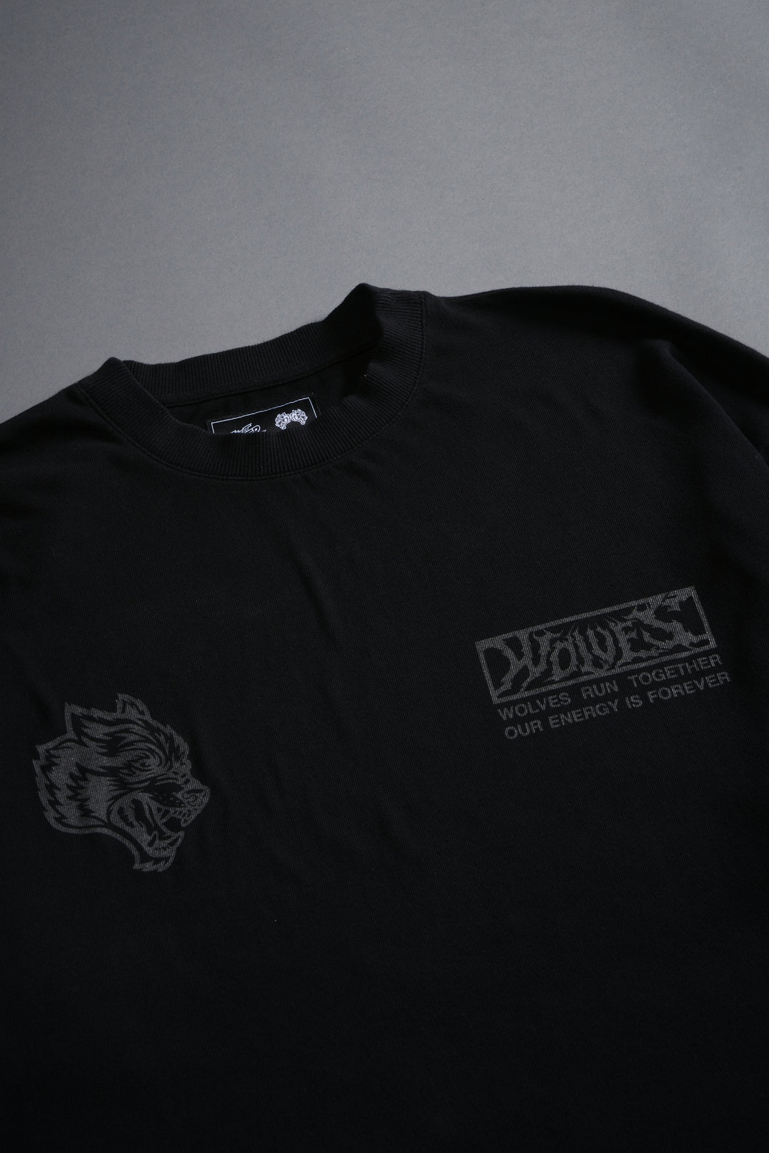 Darc M. Bison "Side By Side" Series Premium Oversized Tee in Black