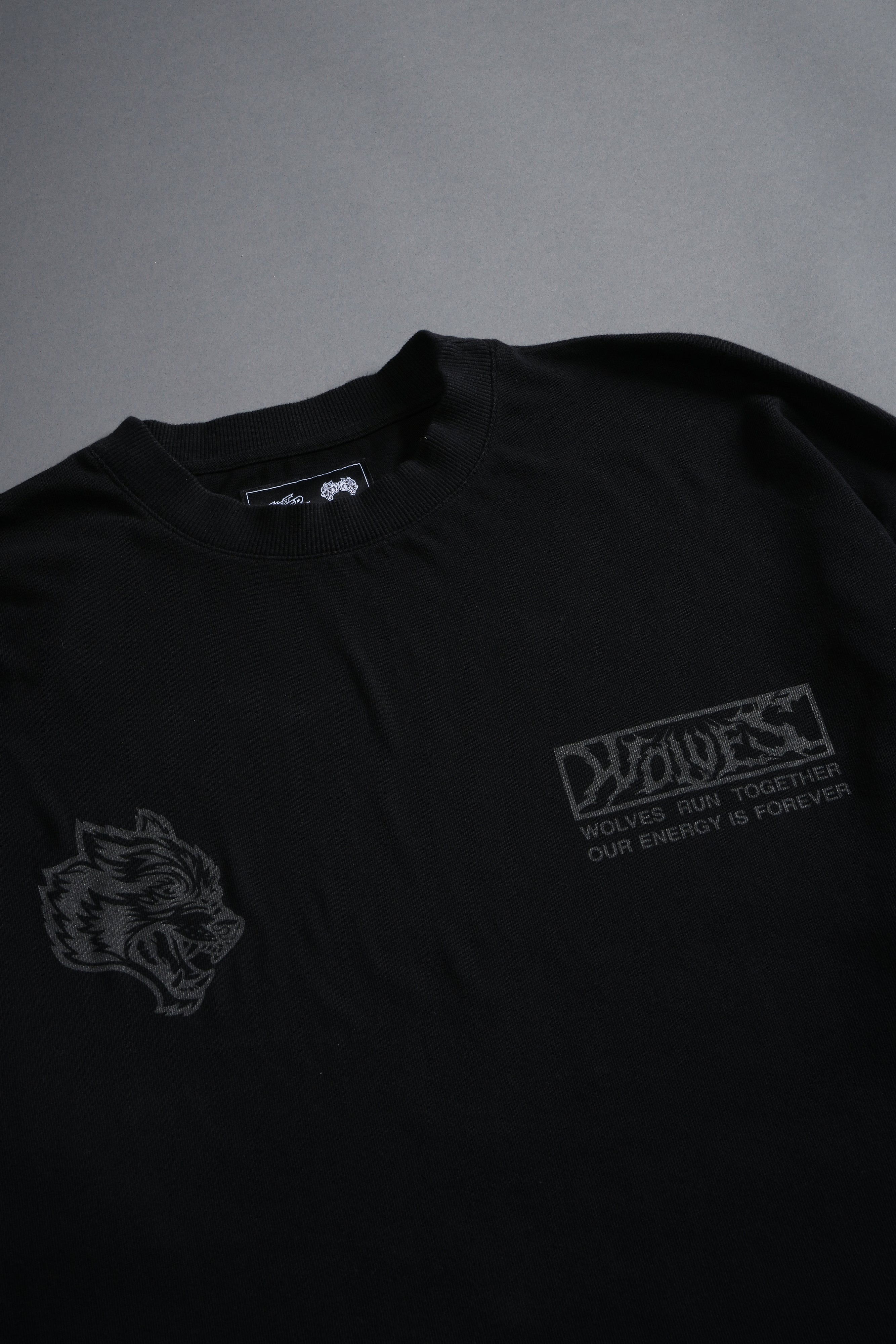 Darc M. Bison "Side By Side" Series Premium Oversized Tee in Black