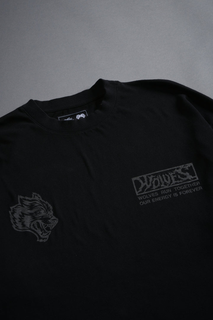 Darc M. Bison "Side By Side" Series Premium Oversized Tee in Black