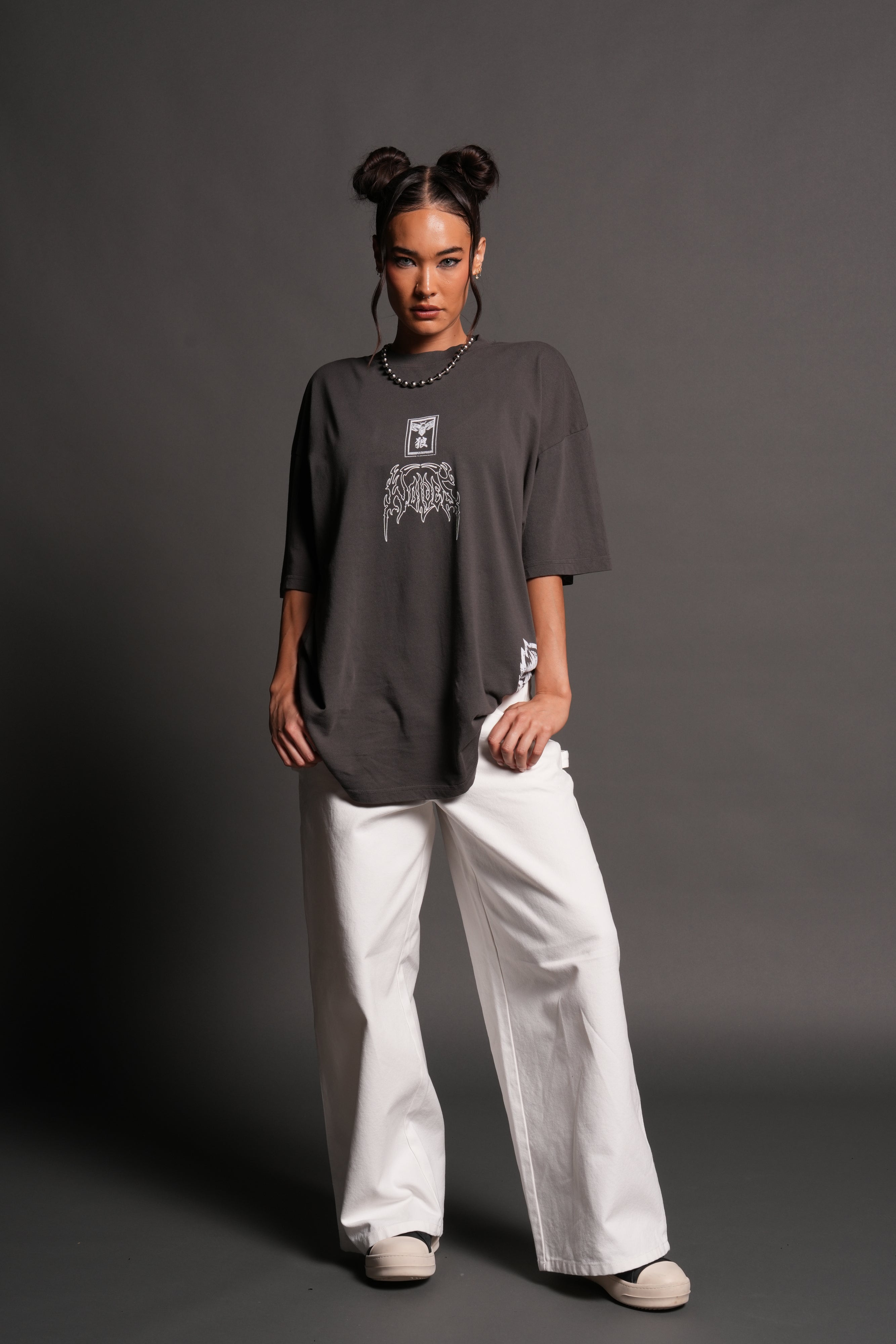 Rasengan Premium Oversized Tee in Wolf Gray