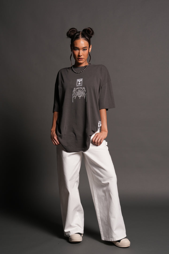 Rasengan Premium Oversized Tee in Wolf Gray