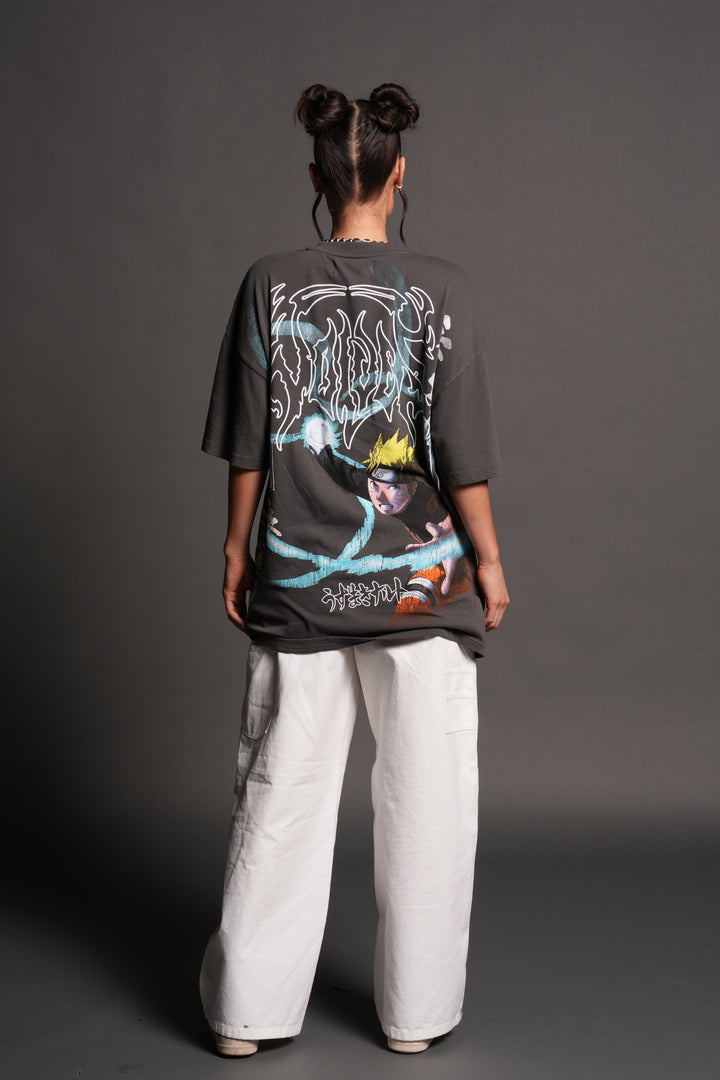 Rasengan Premium Oversized Tee in Wolf Gray