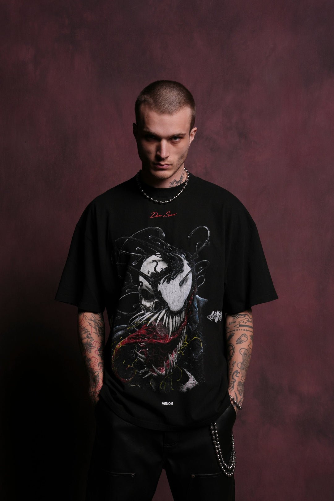 Symbiosis "Premium" Oversized Tee in Black