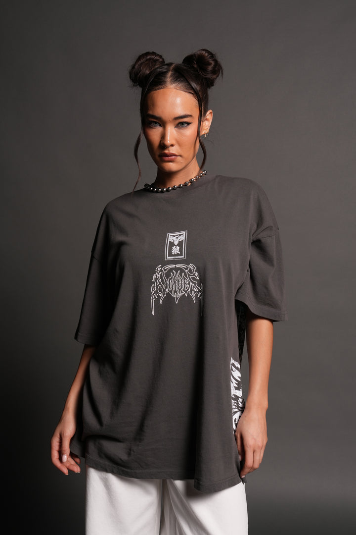 Rasengan Premium Oversized Tee in Wolf Gray