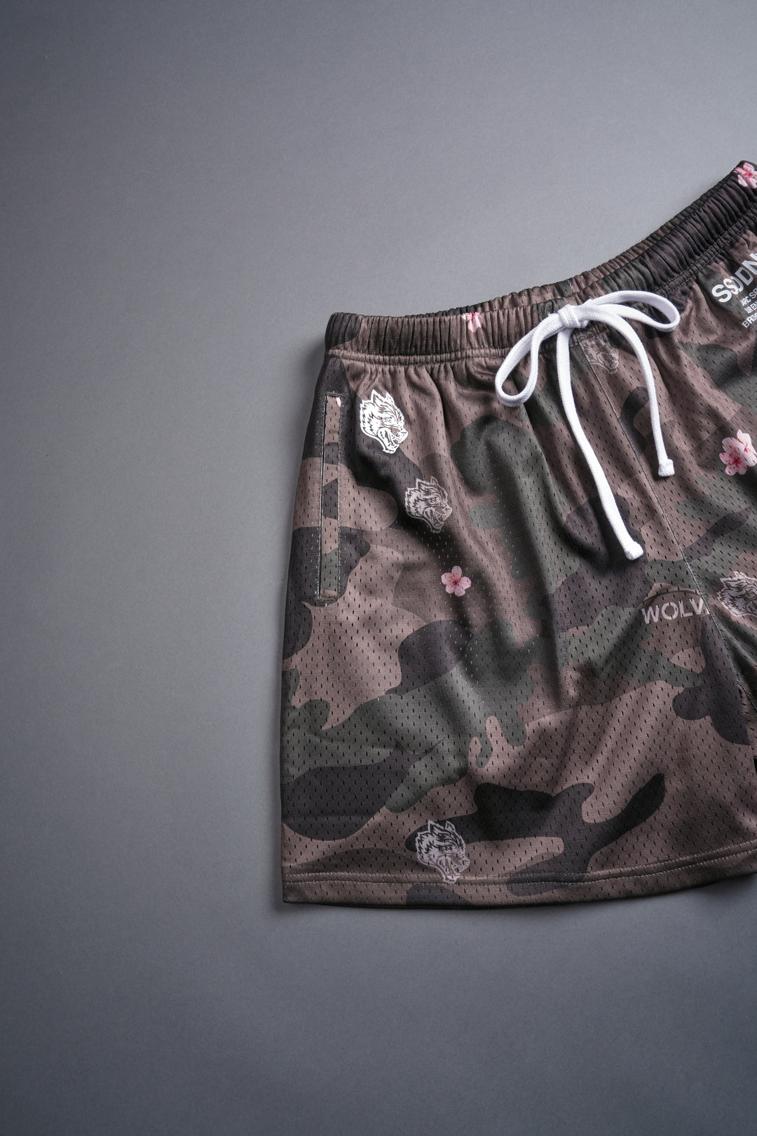 Our Message Mesh Shorts in Vintage Blossom Woodland Camo