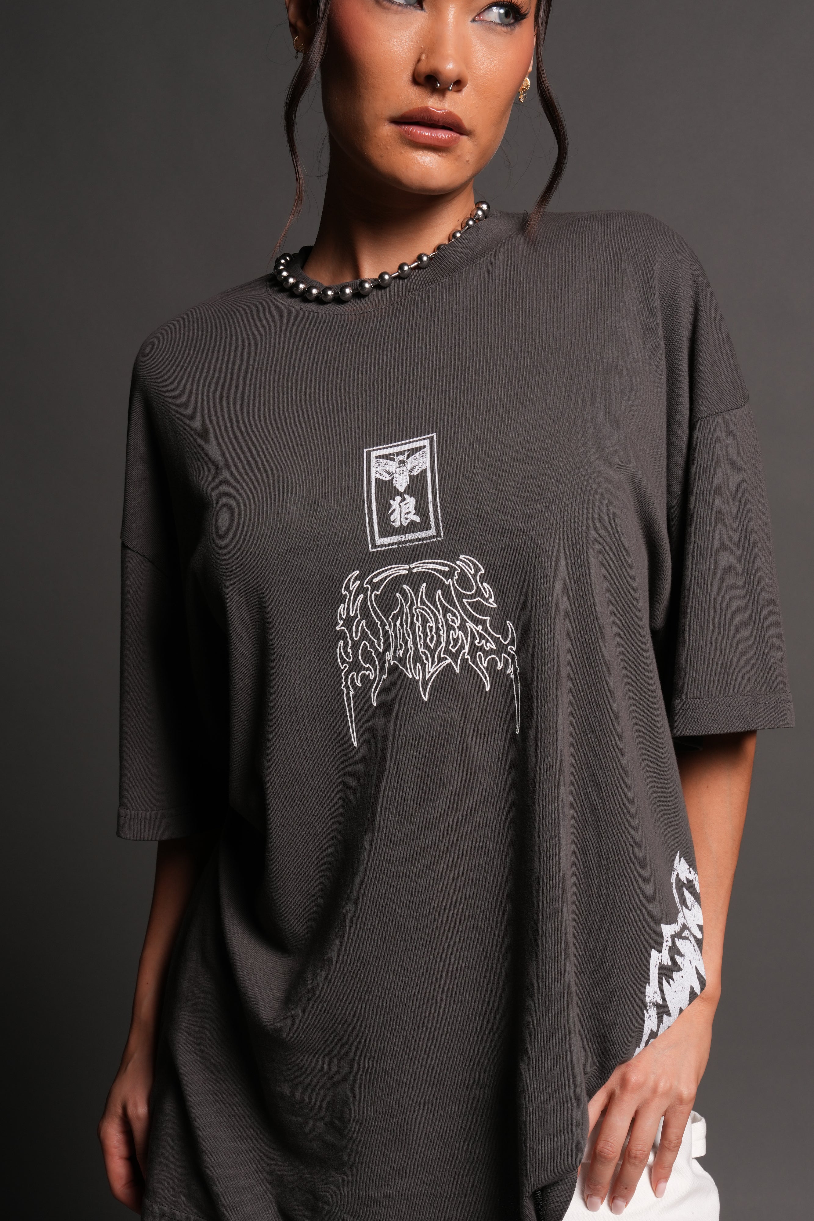 Rasengan Premium Oversized Tee in Wolf Gray