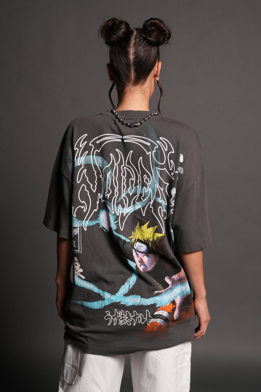 Rasengan Premium Oversized Tee in Wolf Gray