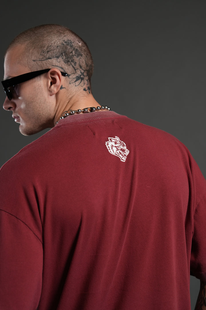 Shielded Heart Unisex "Premium" Oversized Tee in Cherry Red