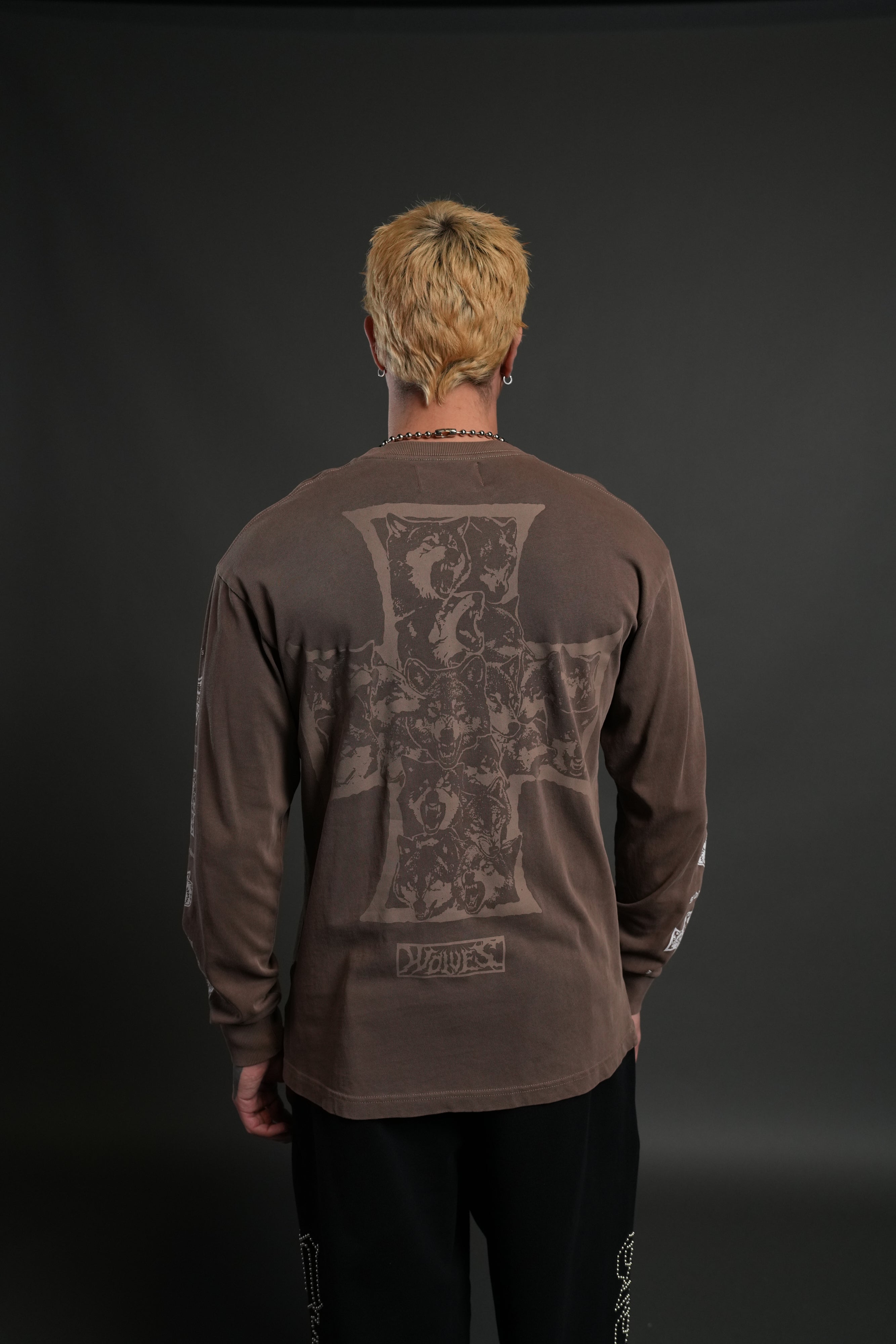 Iron Wolf Pack "Premium" L/S Tee in Mojave Brown