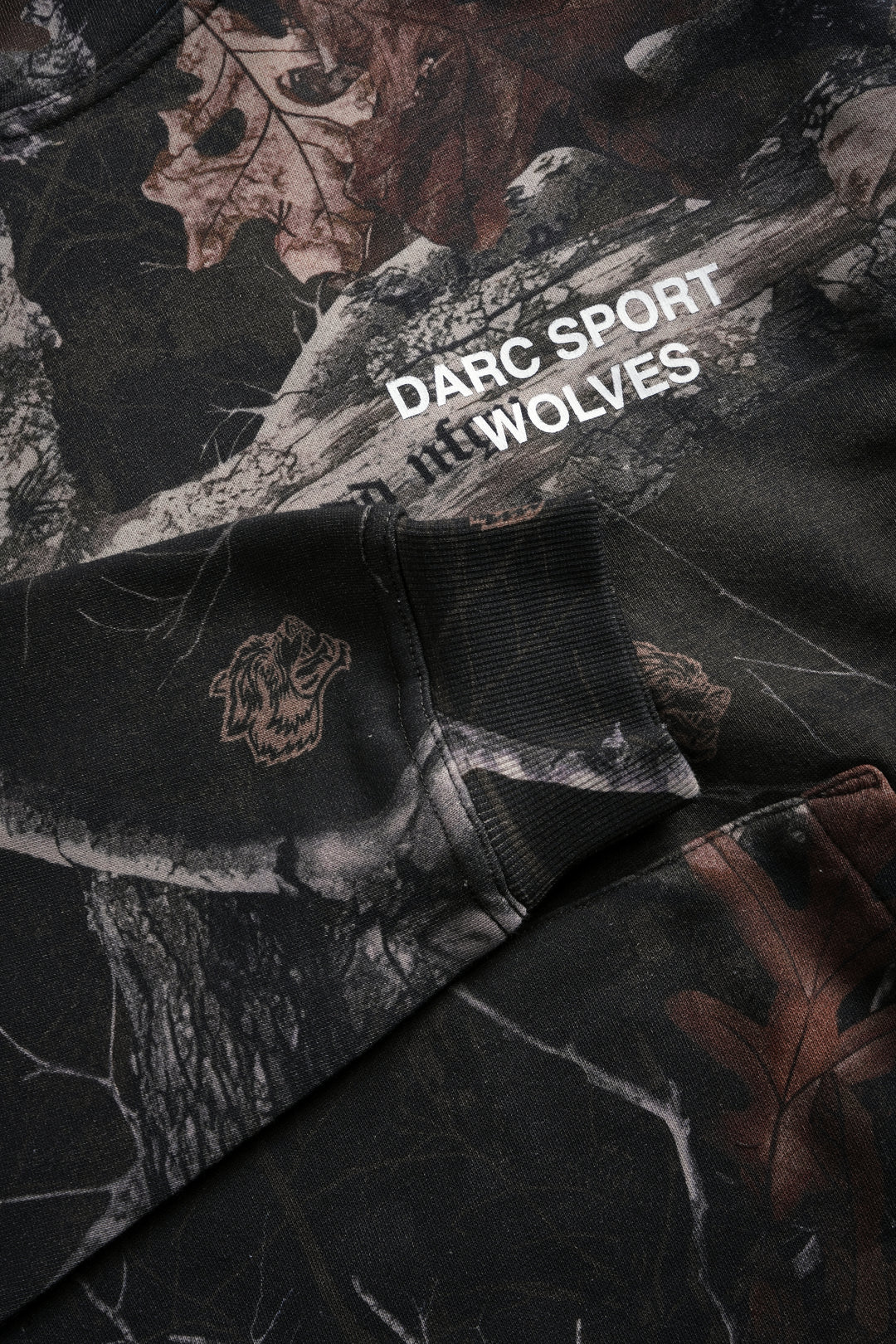 Darc Sport Wolves "Box Cut" Hoodie in Darc Brown Woodland Camo