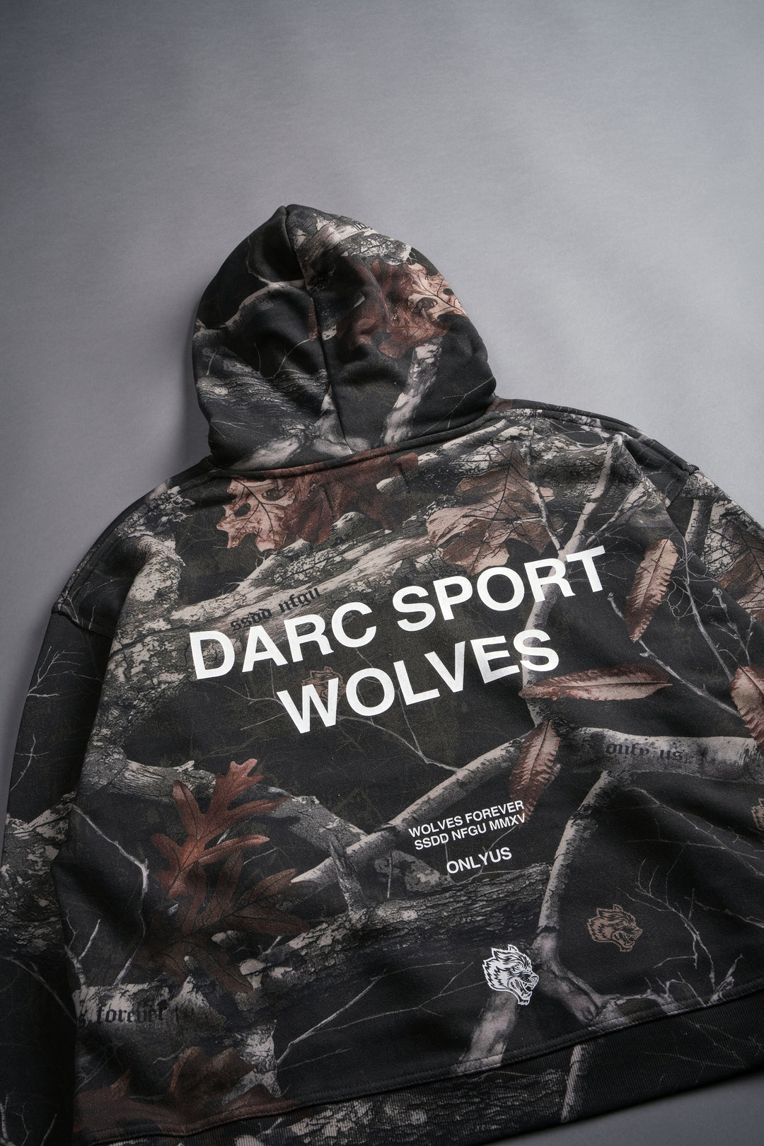 Darc Sport Wolves "Box Cut" Hoodie in Darc Brown Woodland Camo