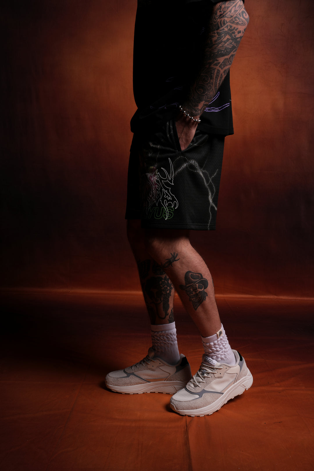 Broly VS Gogeta Mesh Shorts in Black