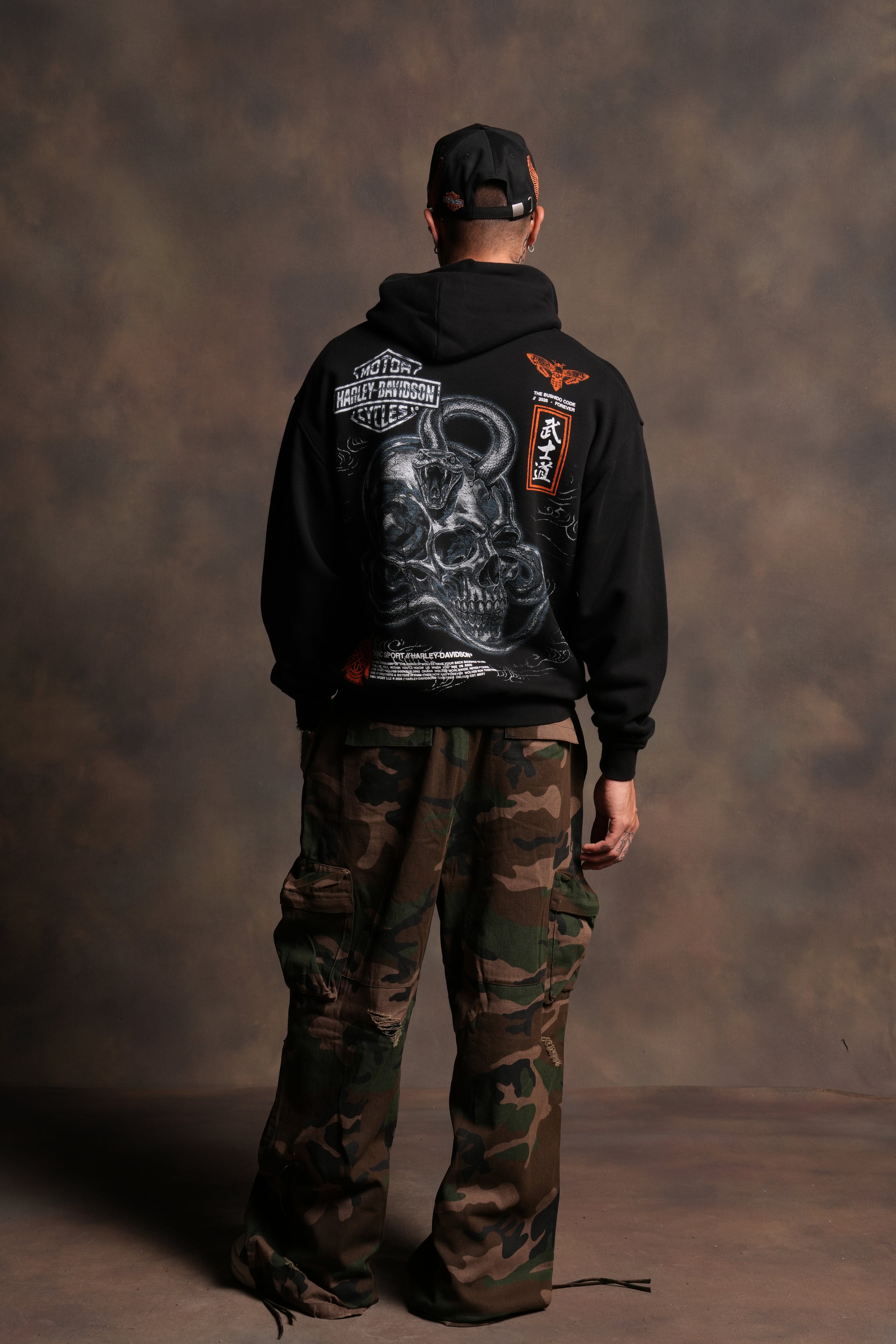 Skulls & Steel Bishop Hoodie in Black