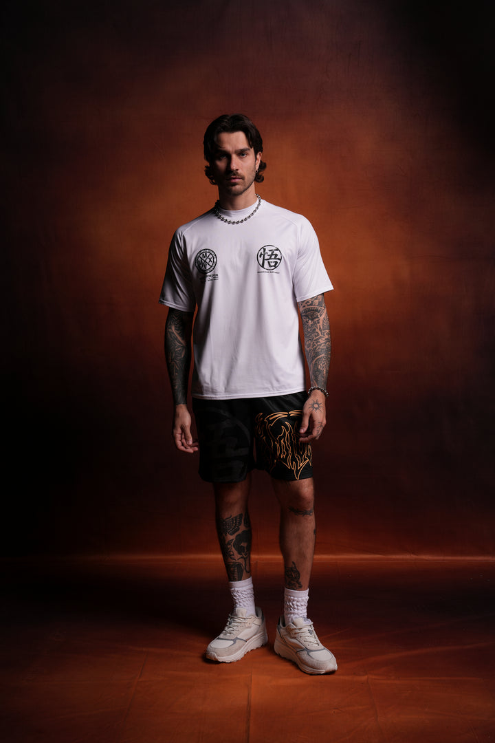Go "Dry Wolf" S/S Raglan Tee in White