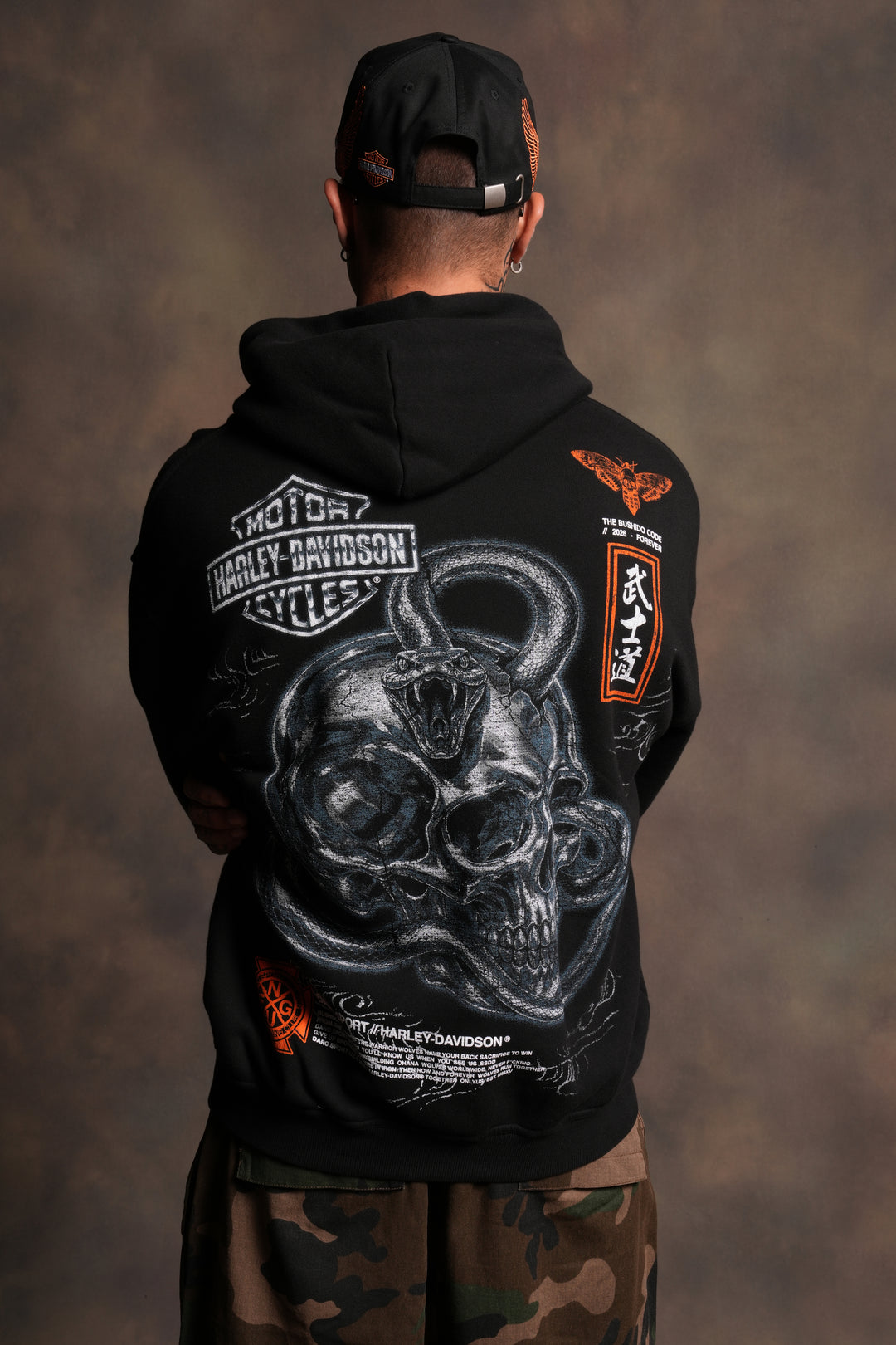 Skulls & Steel Bishop Hoodie in Black