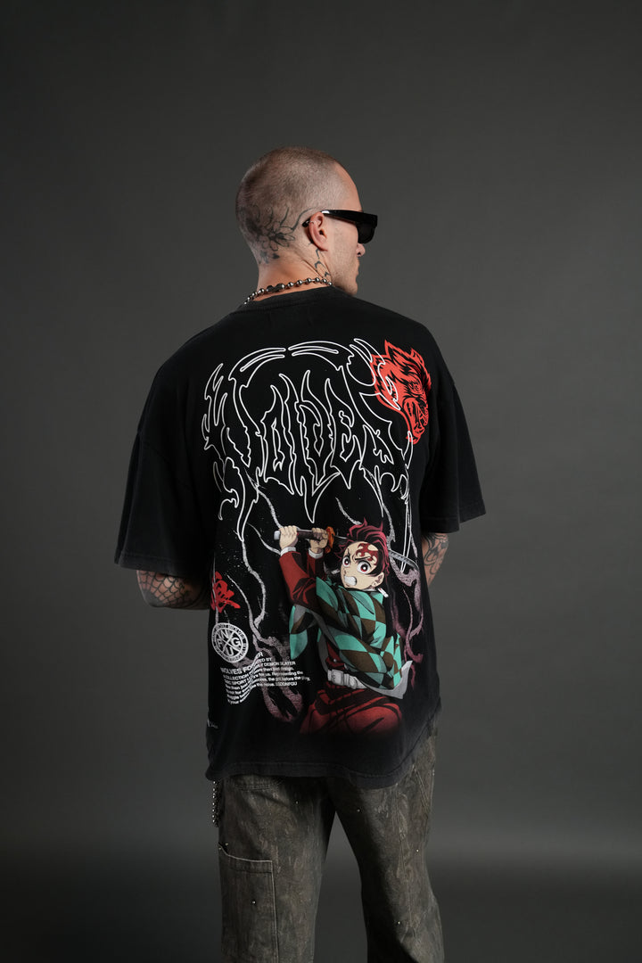 NFGU Tanjiro "Premium" Oversized Tee in Black