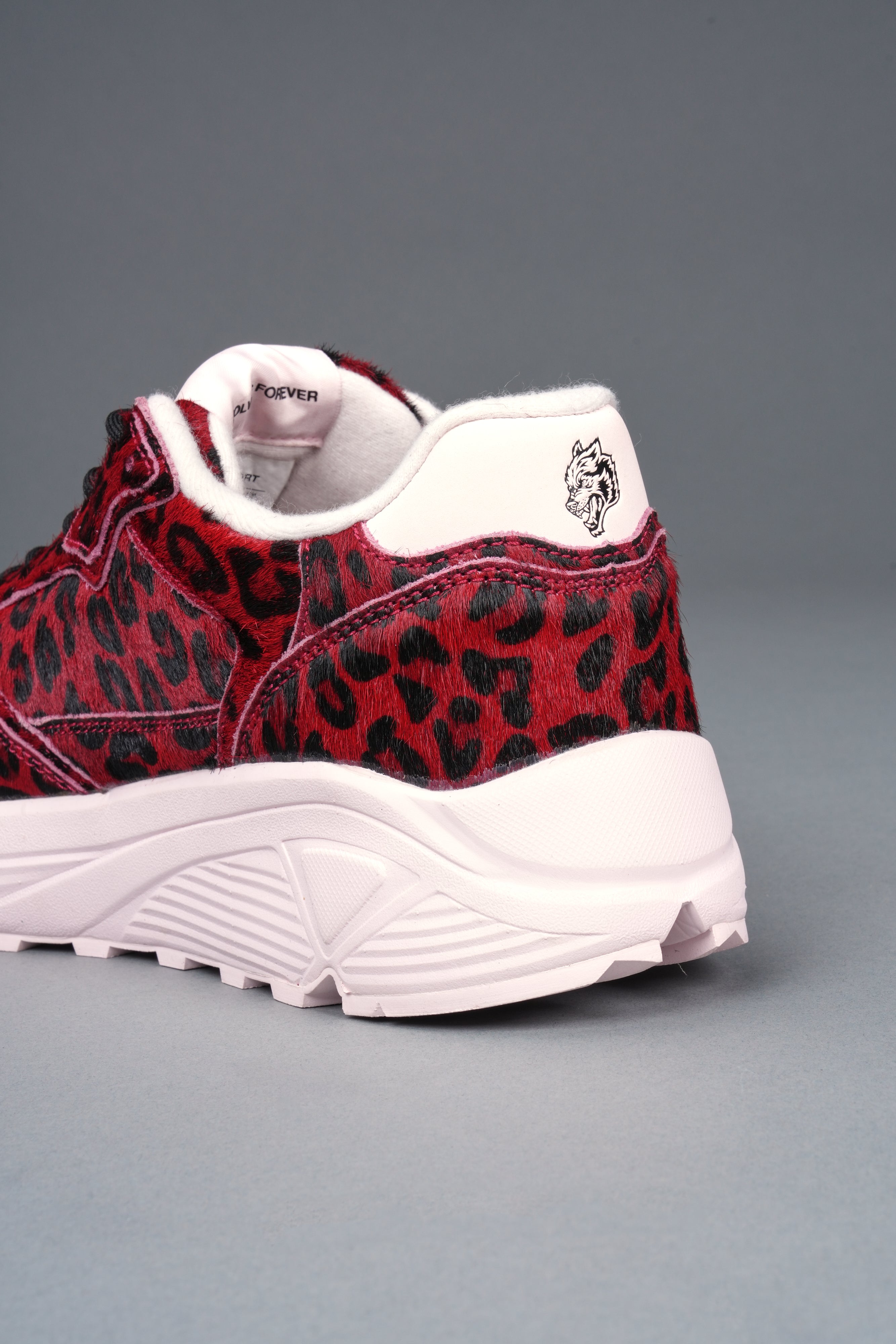 Run-1 Shoes in Red Leopard/Cloud Pink
