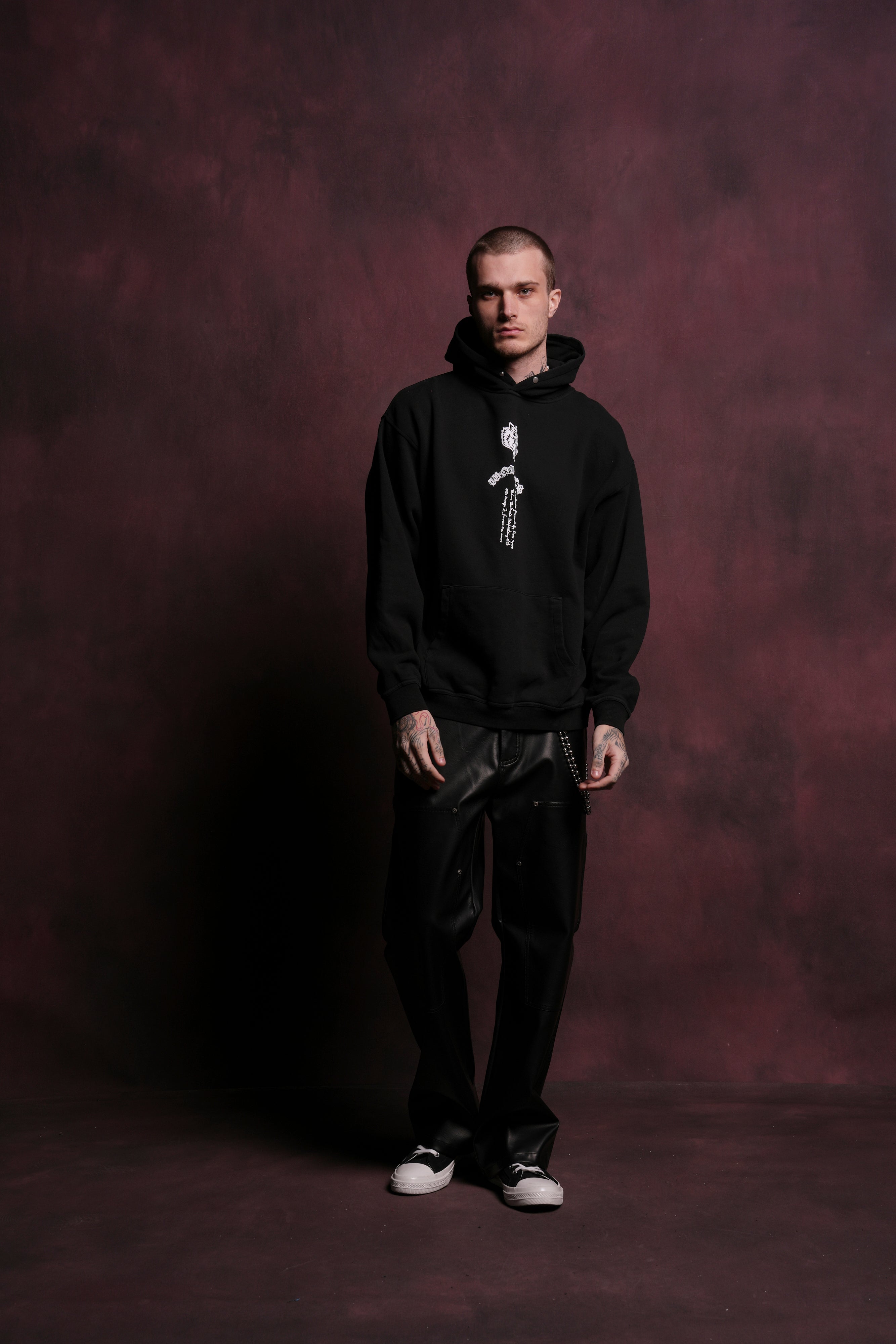 Darc Spider "P" Hoodie in Black