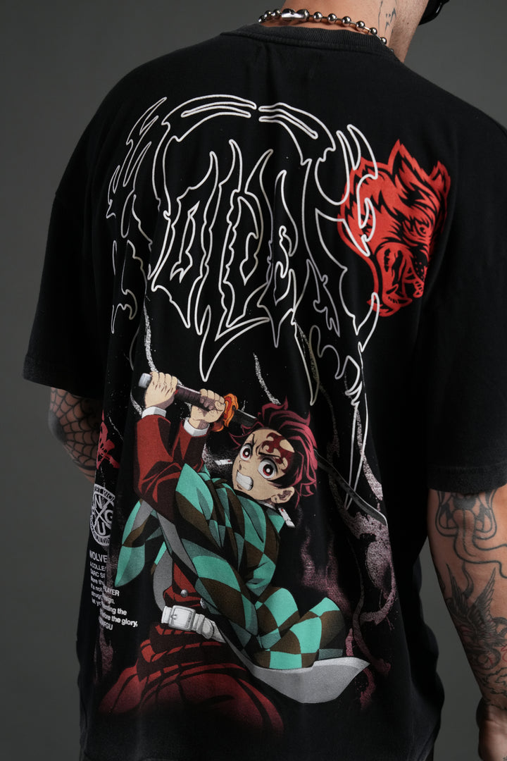 NFGU Tanjiro "Premium" Oversized Tee in Black