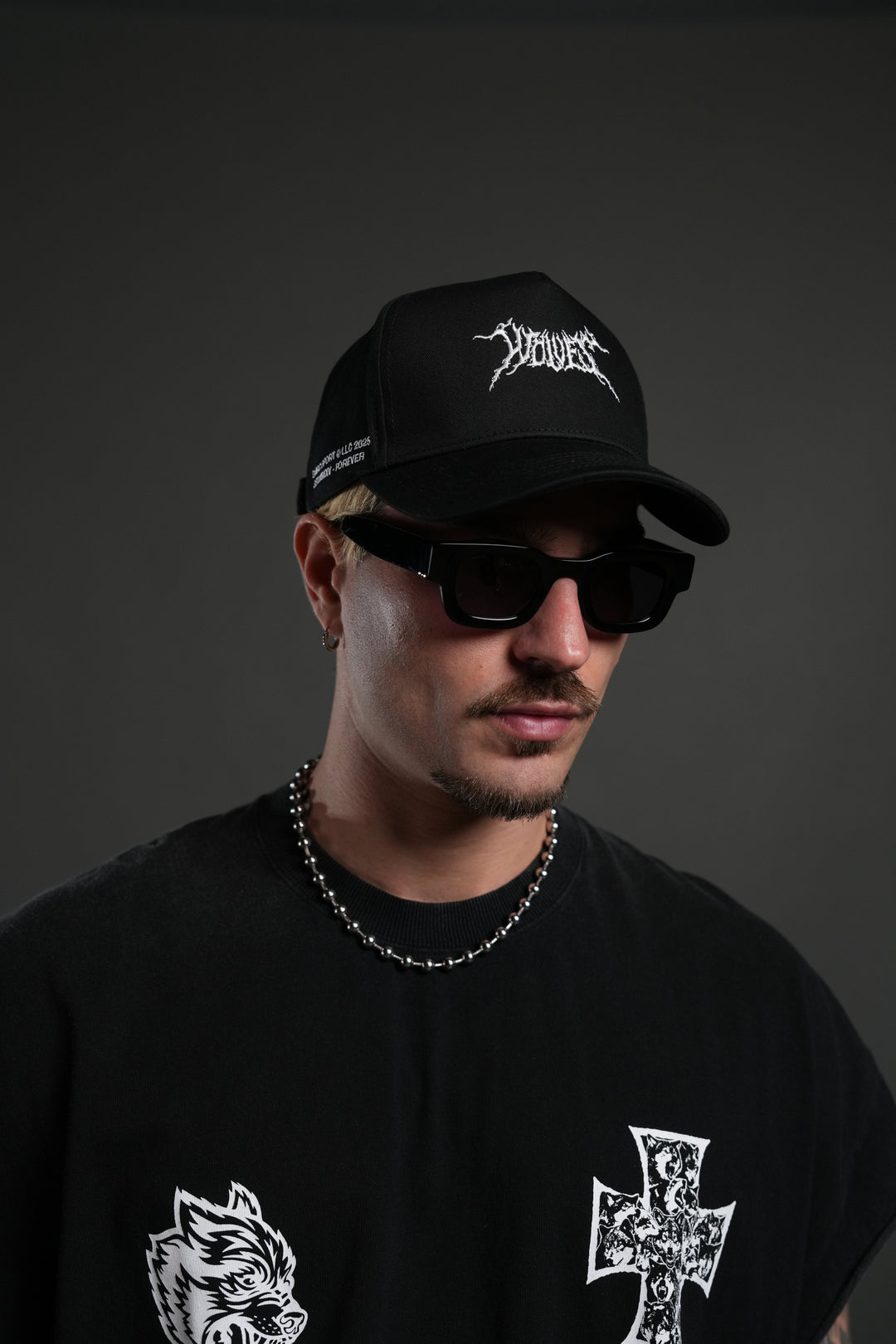 Blood & Iron 5 Panel Hat in Black