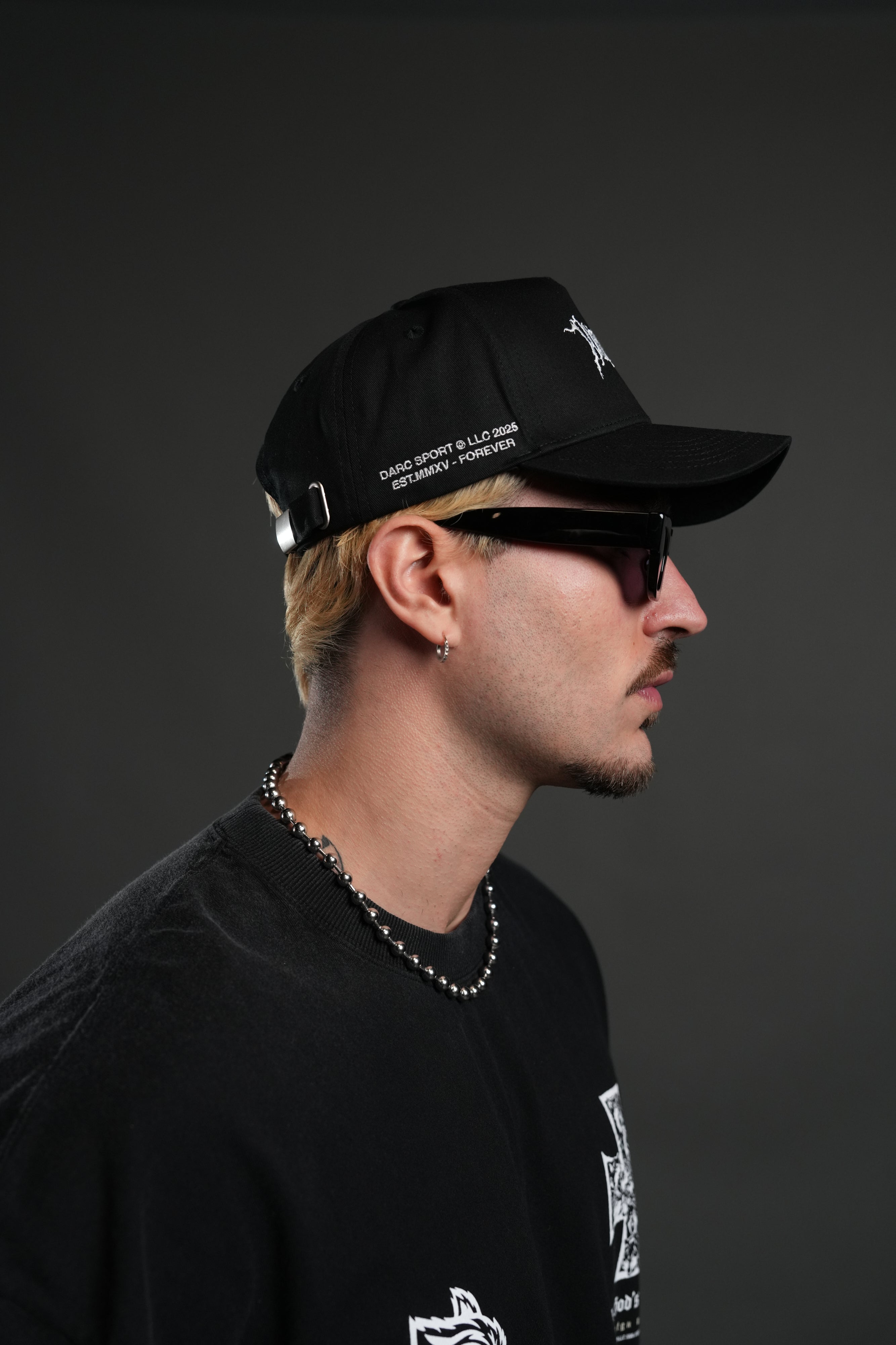 Blood & Iron 5 Panel Hat in Black