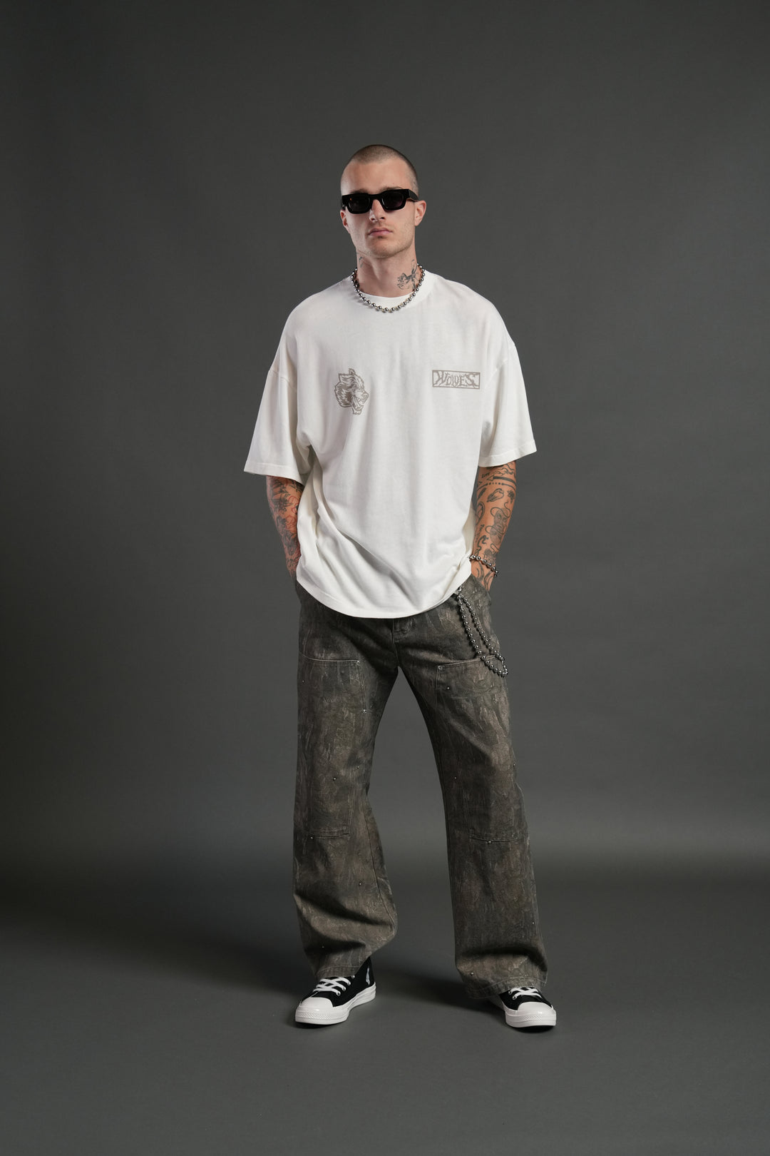 Window to Heaven "Premium" Oversized Tee in Cream