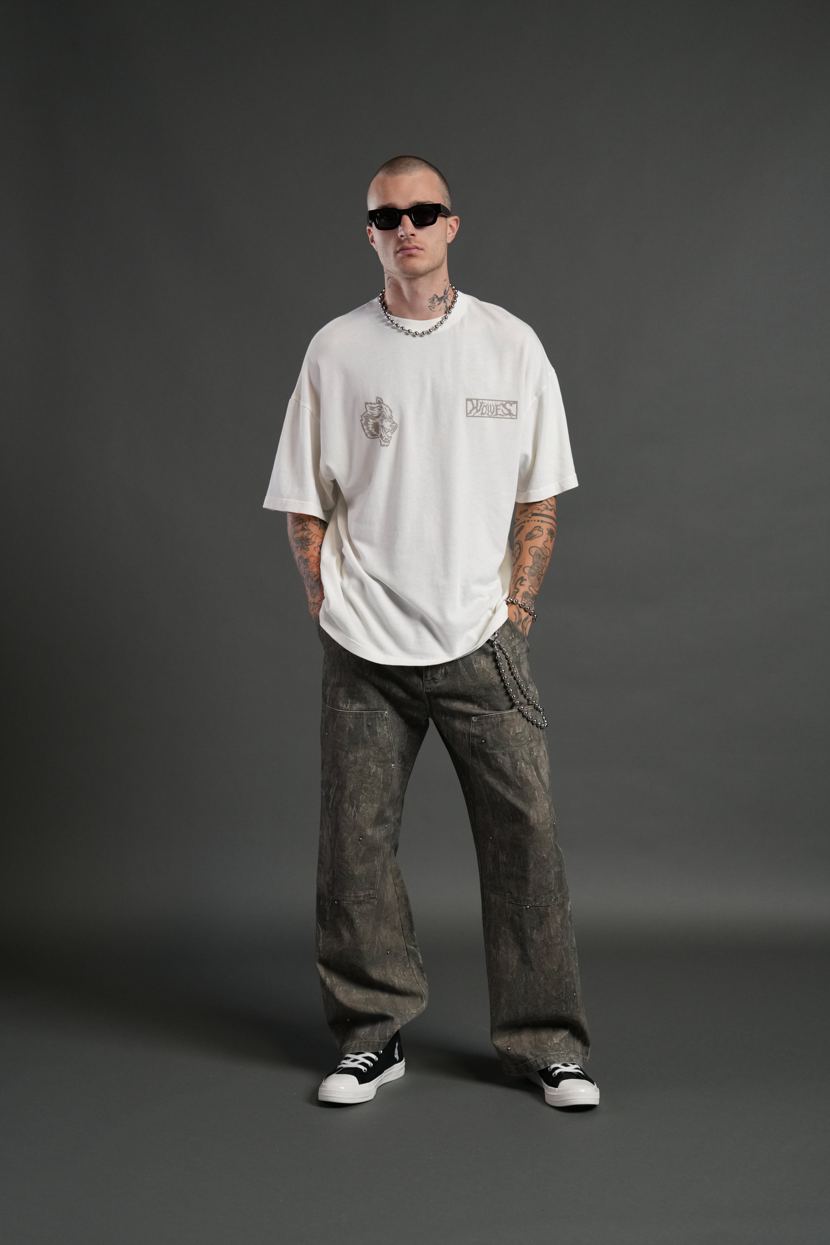 Window to Heaven "Premium" Oversized Tee in Cream