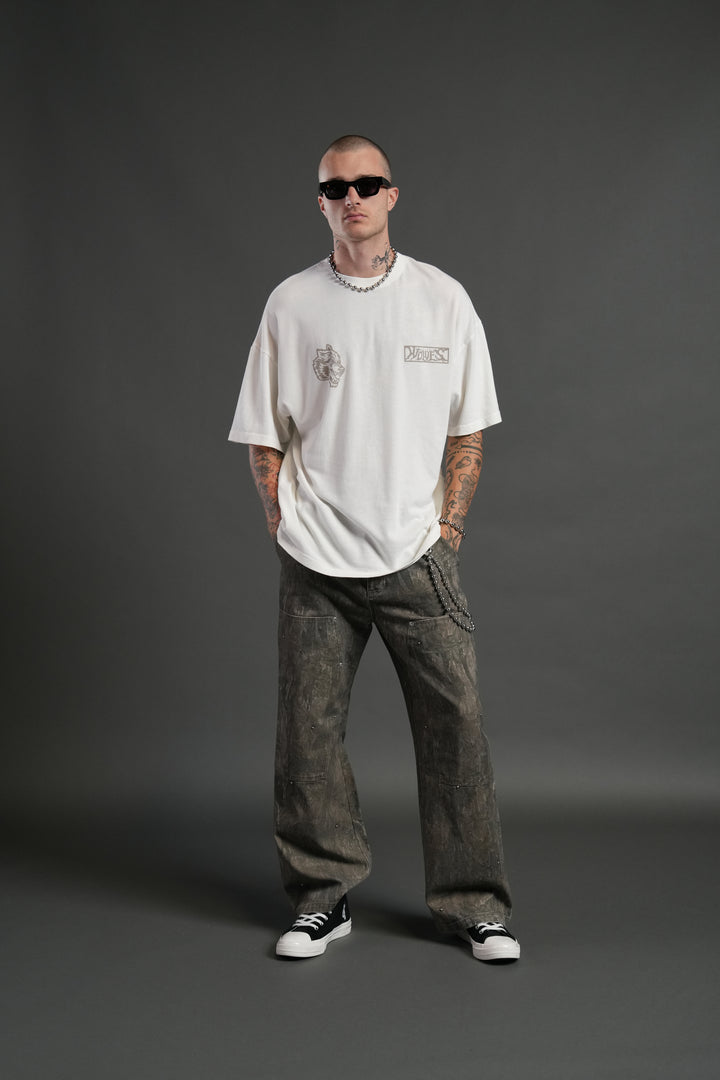 Window to Heaven "Premium" Oversized Tee in Cream