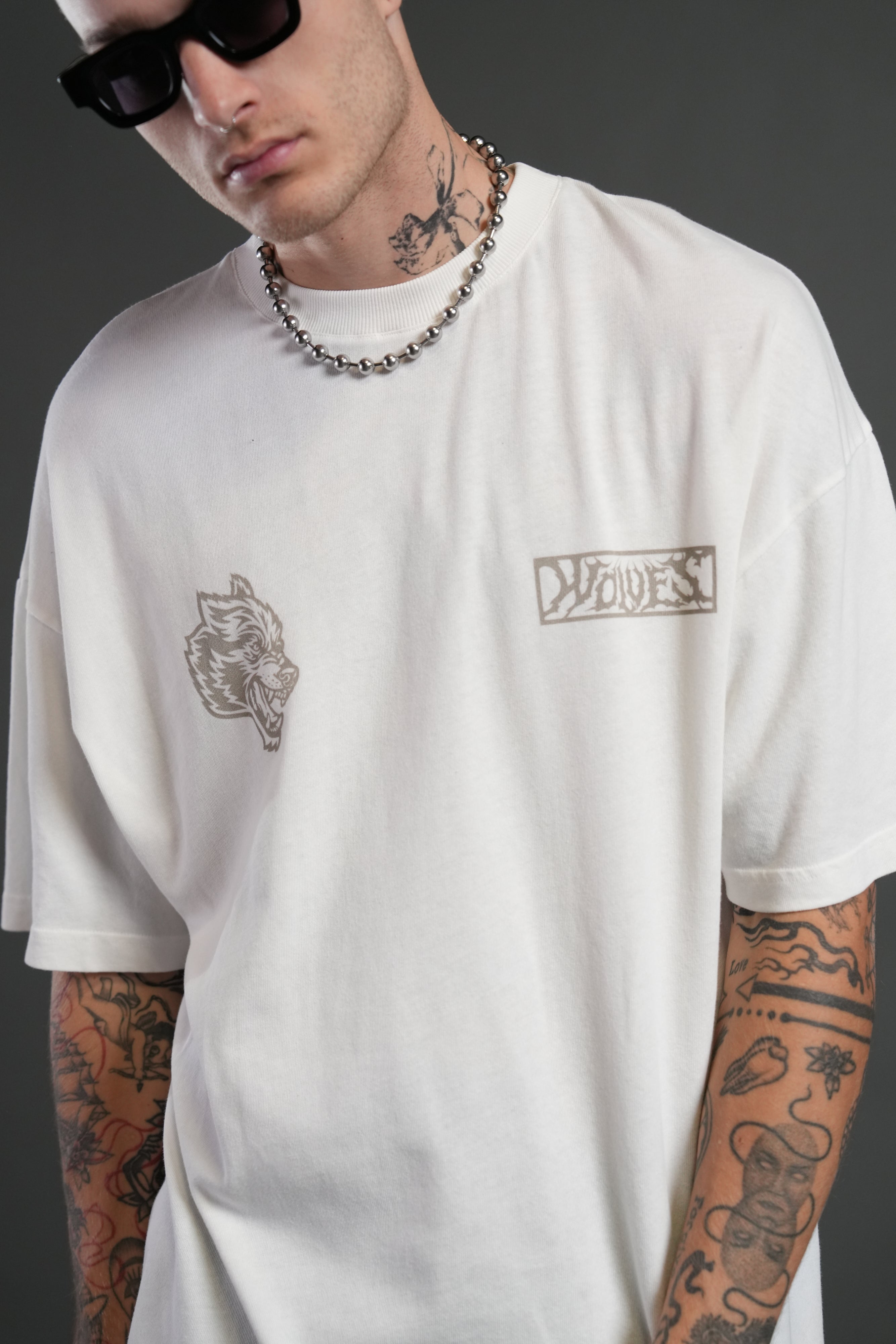 Window to Heaven "Premium" Oversized Tee in Cream