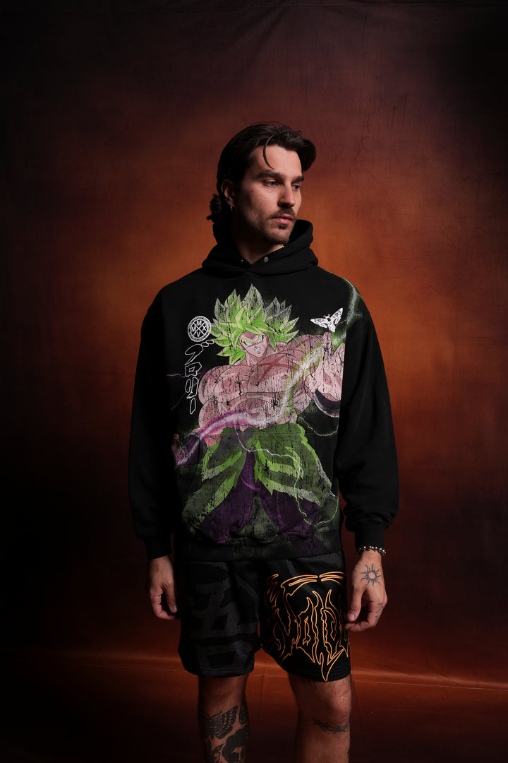 Legendary Super Saiyan Broly "Side-By-Side" Pierce Hoodie in Black