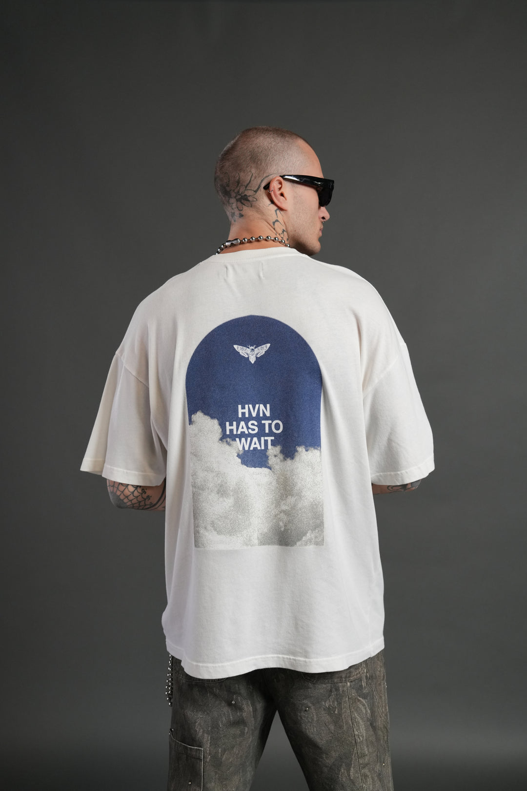 Window to Heaven "Premium" Oversized Tee in Cream