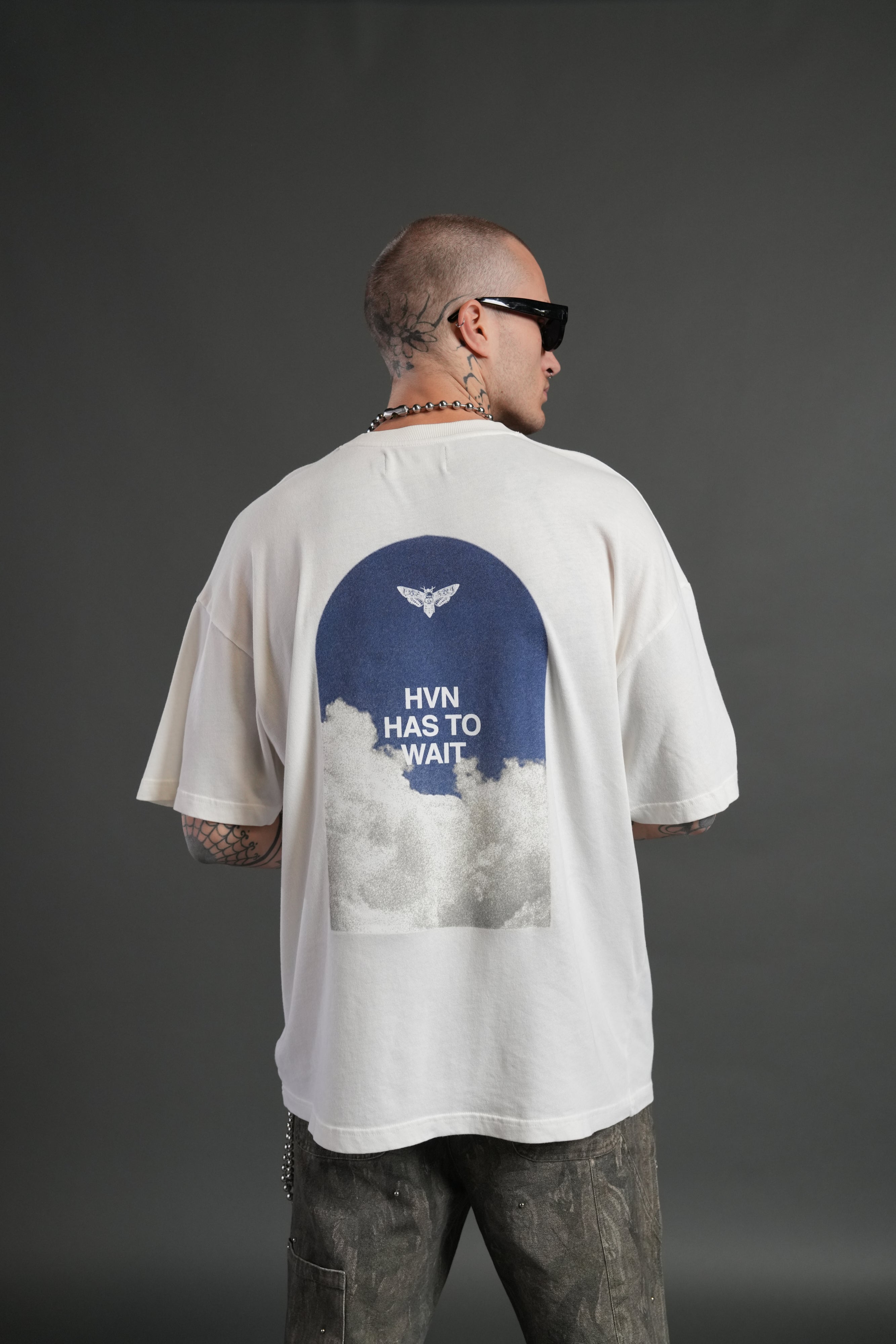 Window to Heaven "Premium" Oversized Tee in Cream