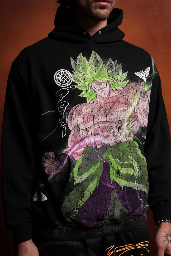 Legendary Super Saiyan Broly "Side-By-Side" Pierce Hoodie in Black