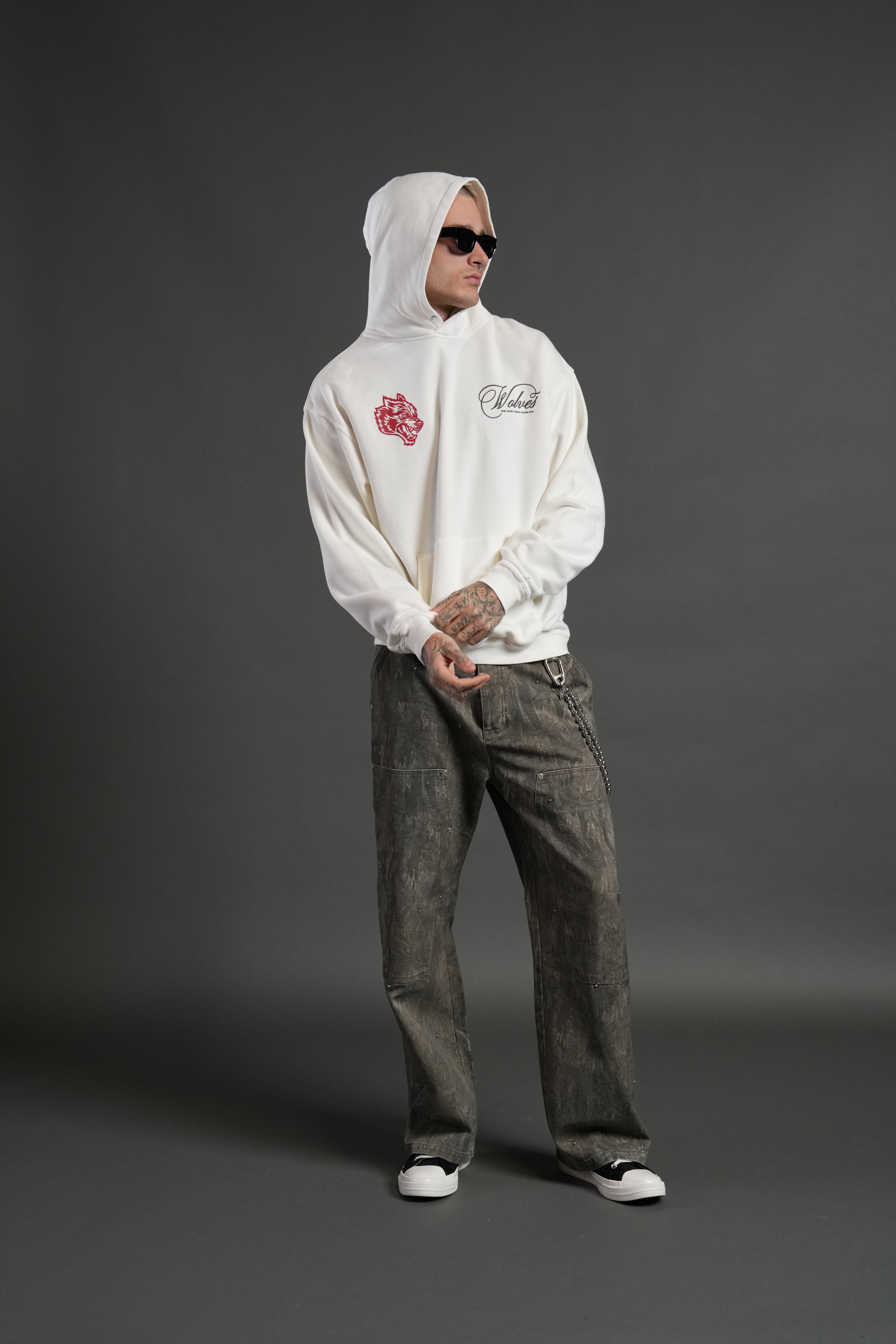 Will of the Beast "Pierce" Hoodie in Cream