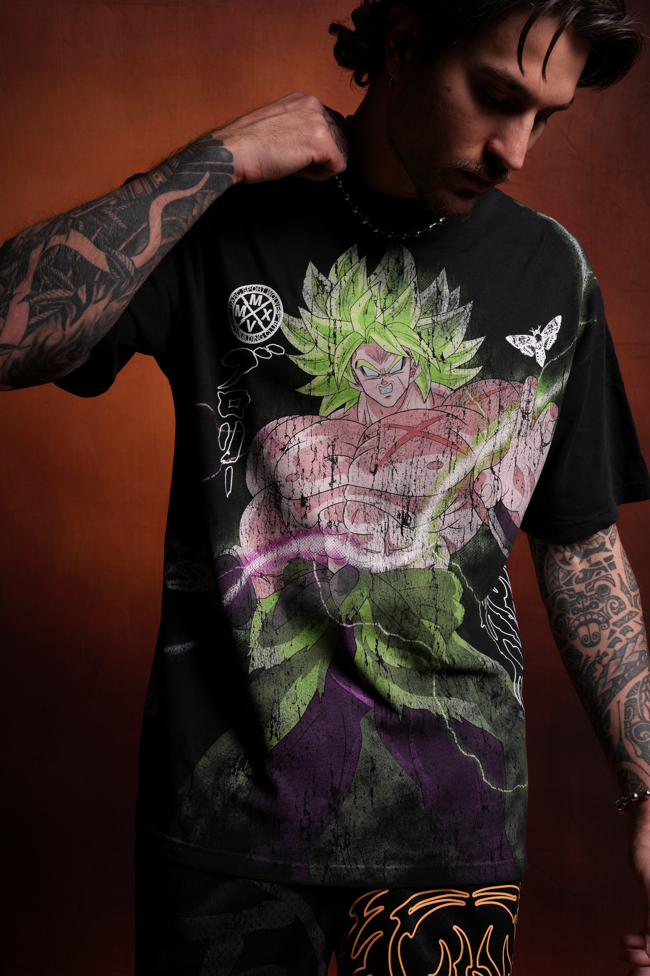 Legendary Super Saiyan Broly "Side By Side" Series Oversized Tee in Black