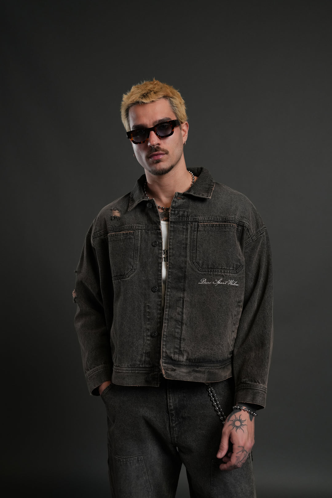Darc Sport Wolves Jax Denim Jacket in Mojave Brown