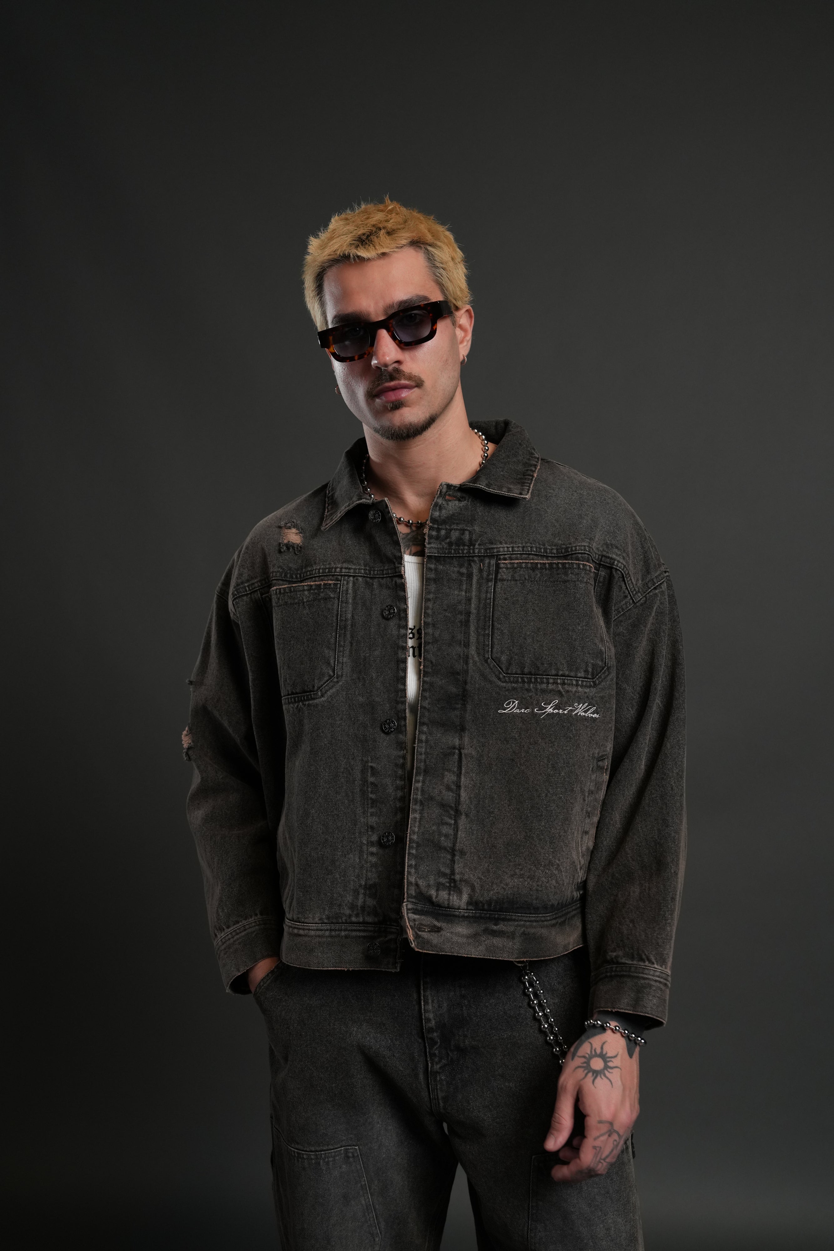 Darc Sport Wolves Jax Denim Jacket in Mojave Brown