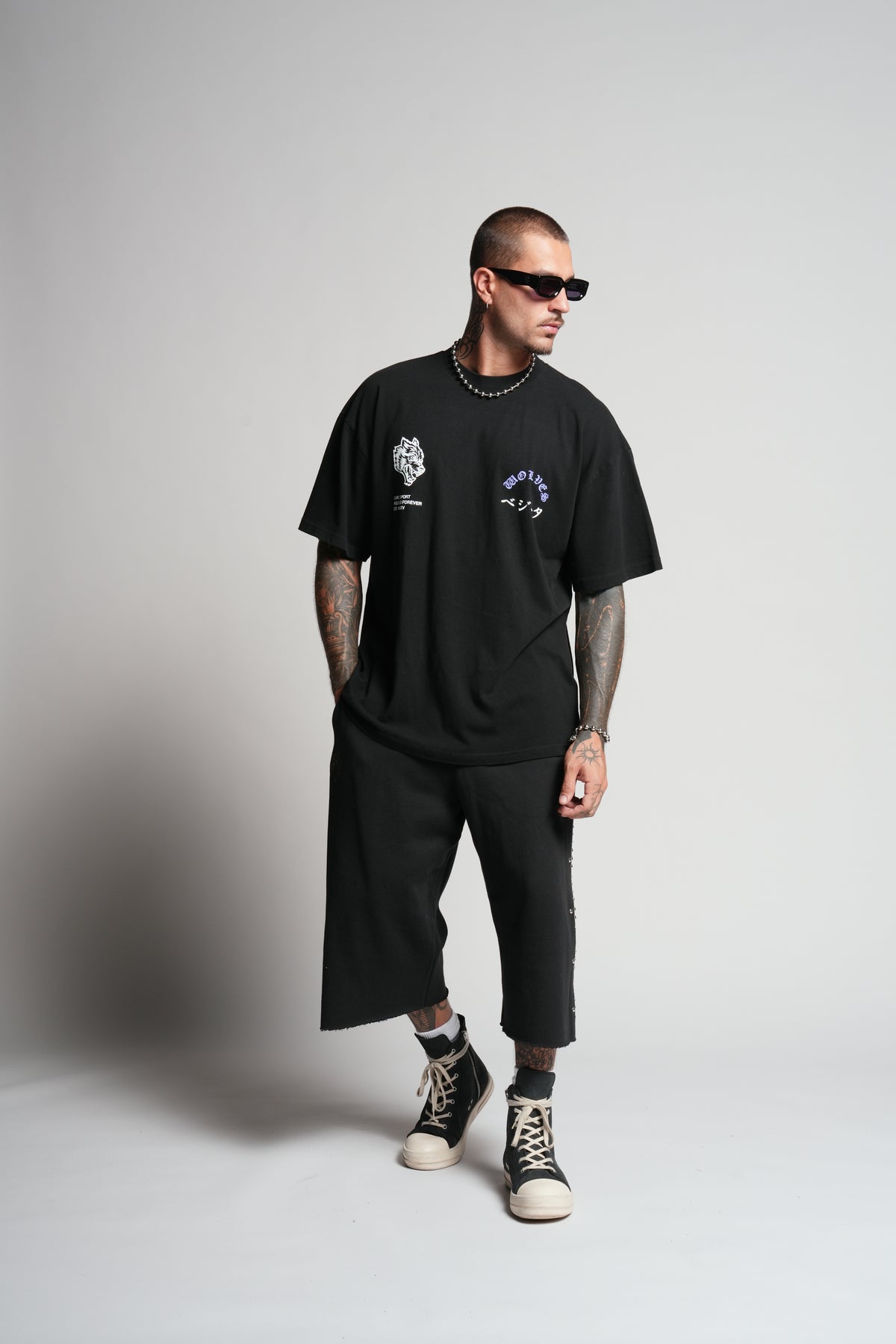 One Of Us "Premium" Oversized Tee in Black