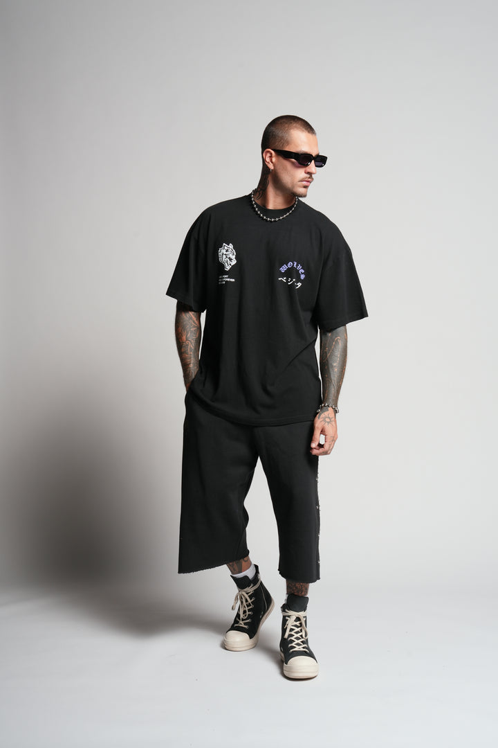 One Of Us "Premium" Oversized Tee in Black