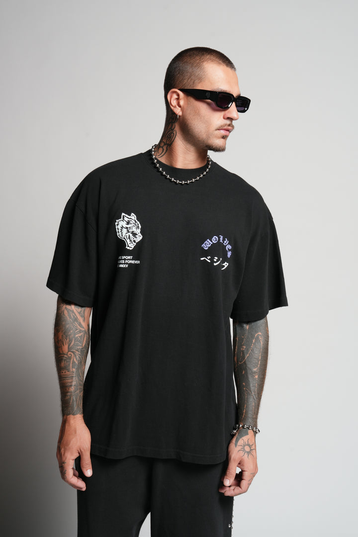 One Of Us "Premium" Oversized Tee in Black