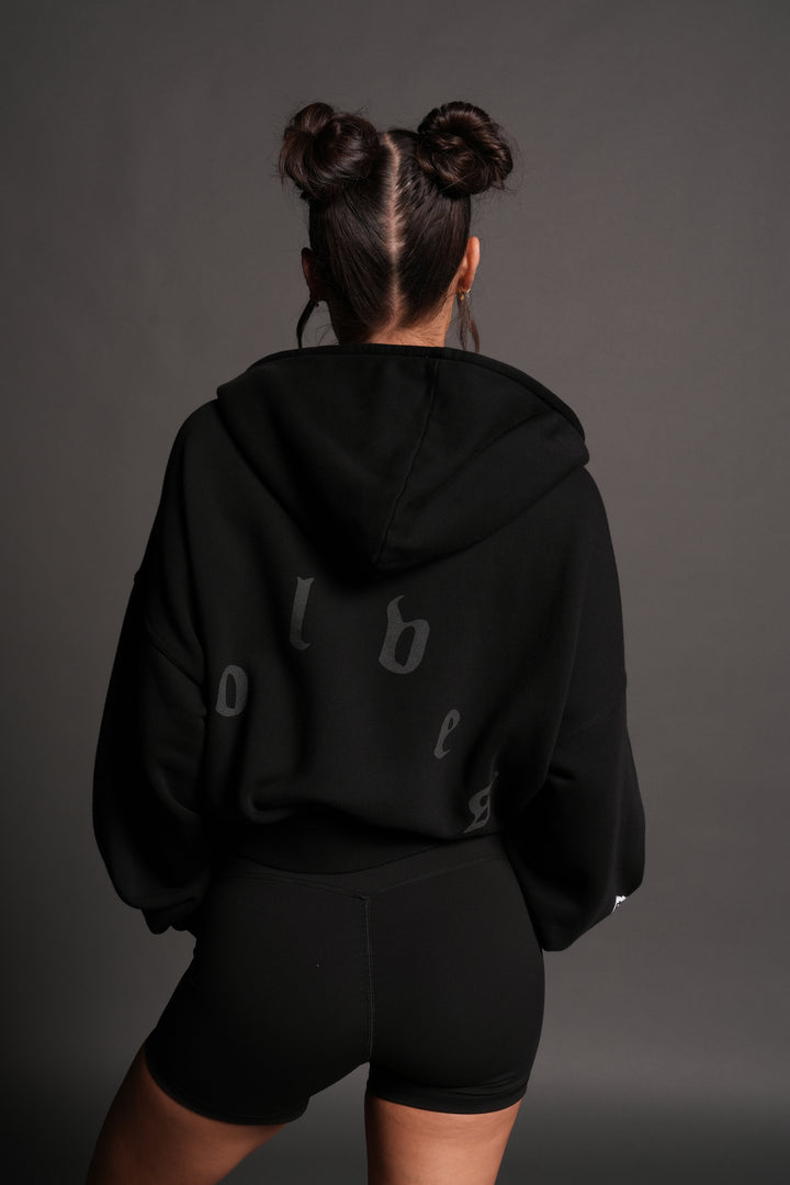Last Battle Vex Double Zip Hoodie in Black