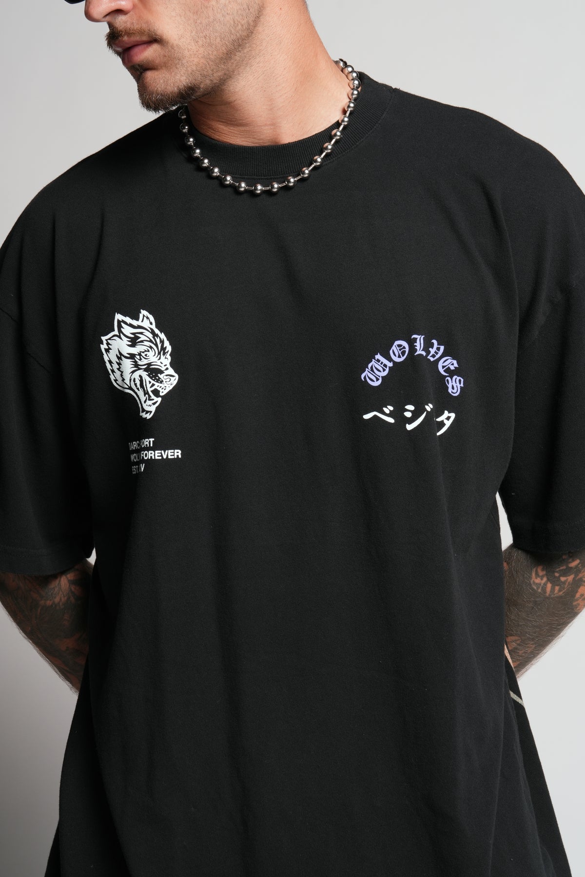 One Of Us "Premium" Oversized Tee in Black