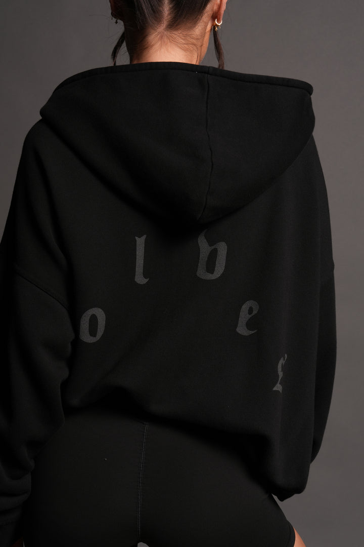 Last Battle Vex Double Zip Hoodie in Black