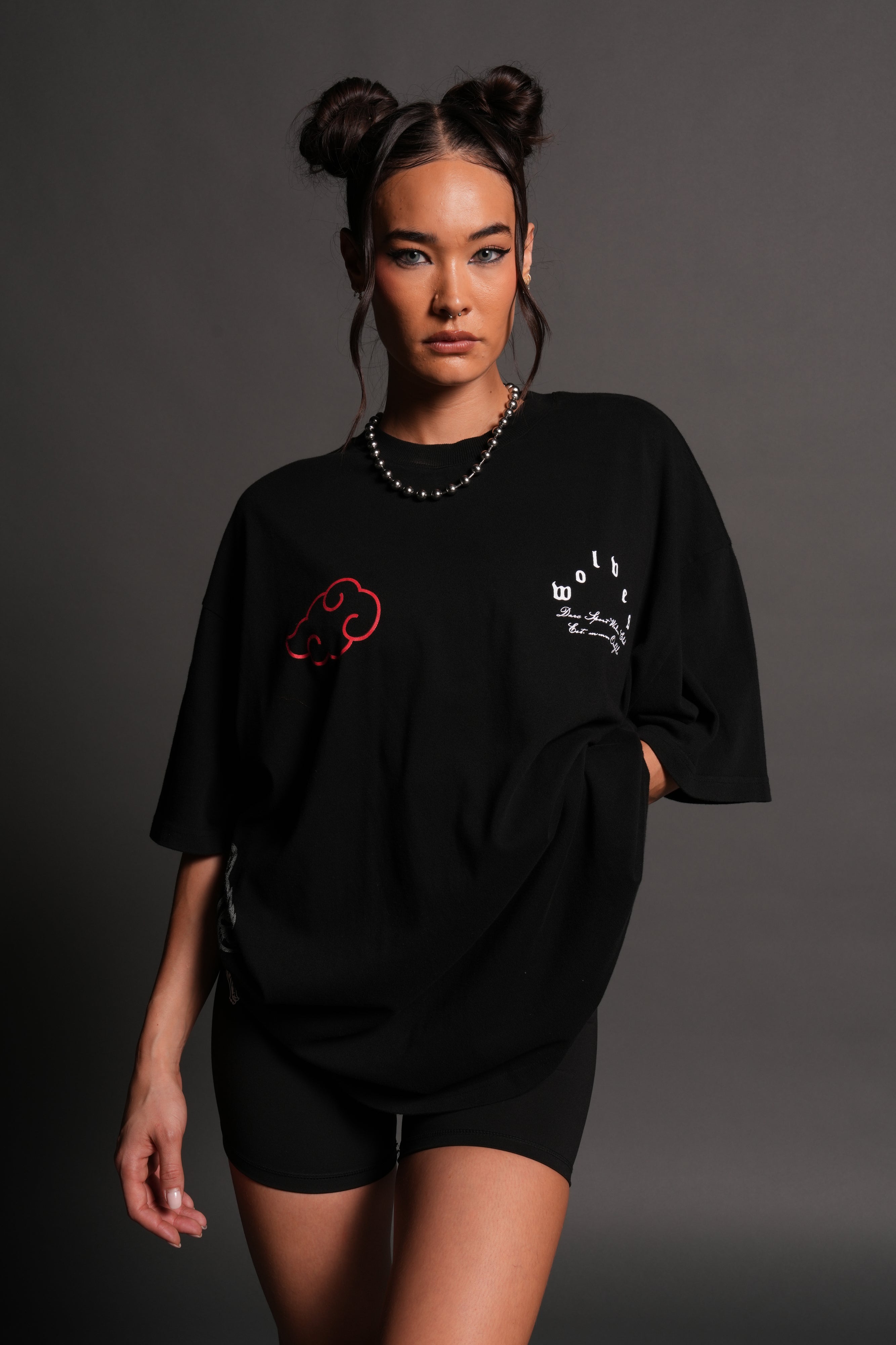 Darc Ninja Premium Oversized Tee in Black